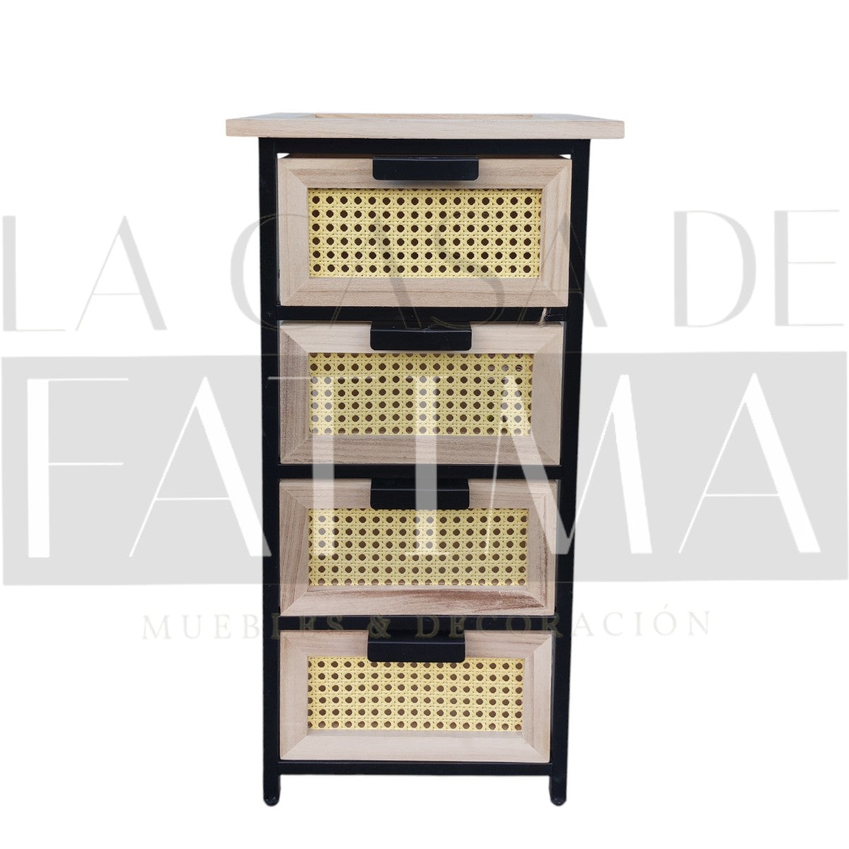 Cajonera Junco Negro 4 Cajones