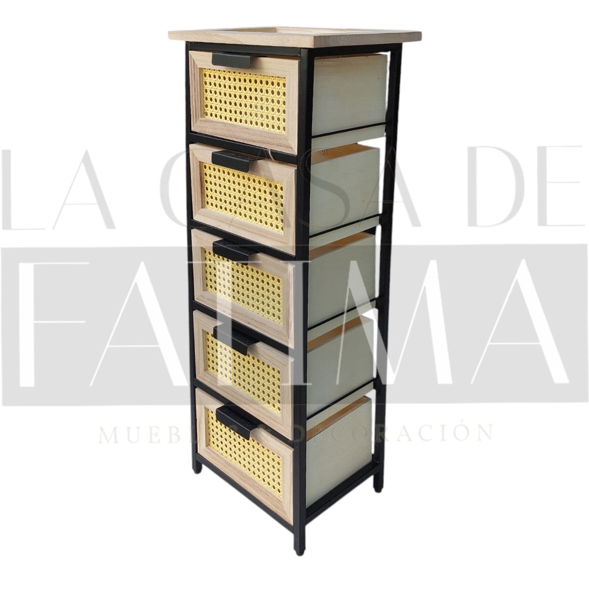Cajonera Junco Negro 5 Cajones