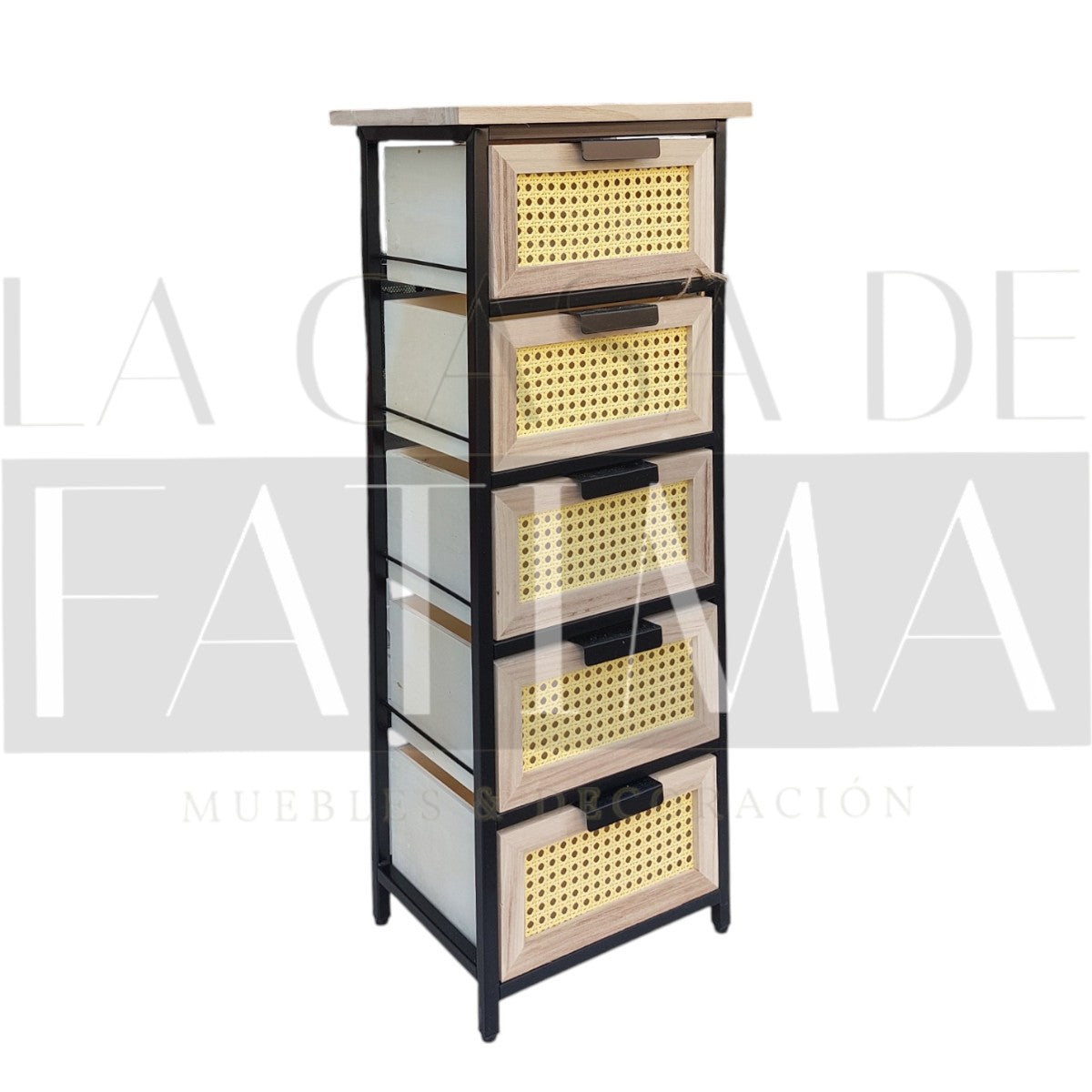 Cajonera Junco Negro 5 Cajones