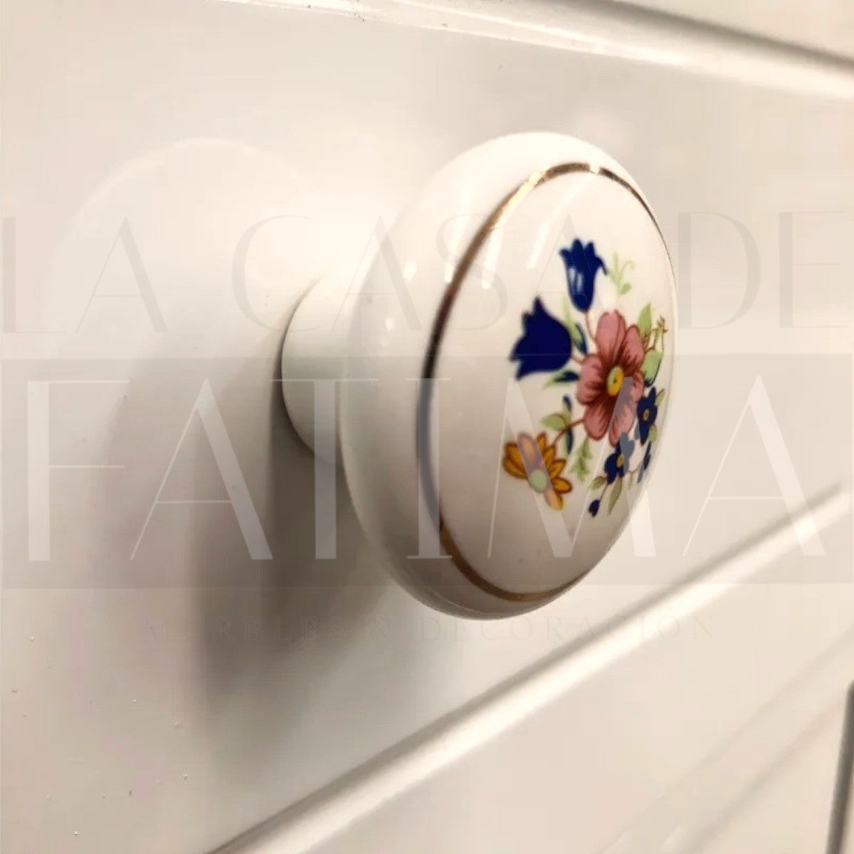 Cajonera 4 cajones con Tiradores Diseño De Flores