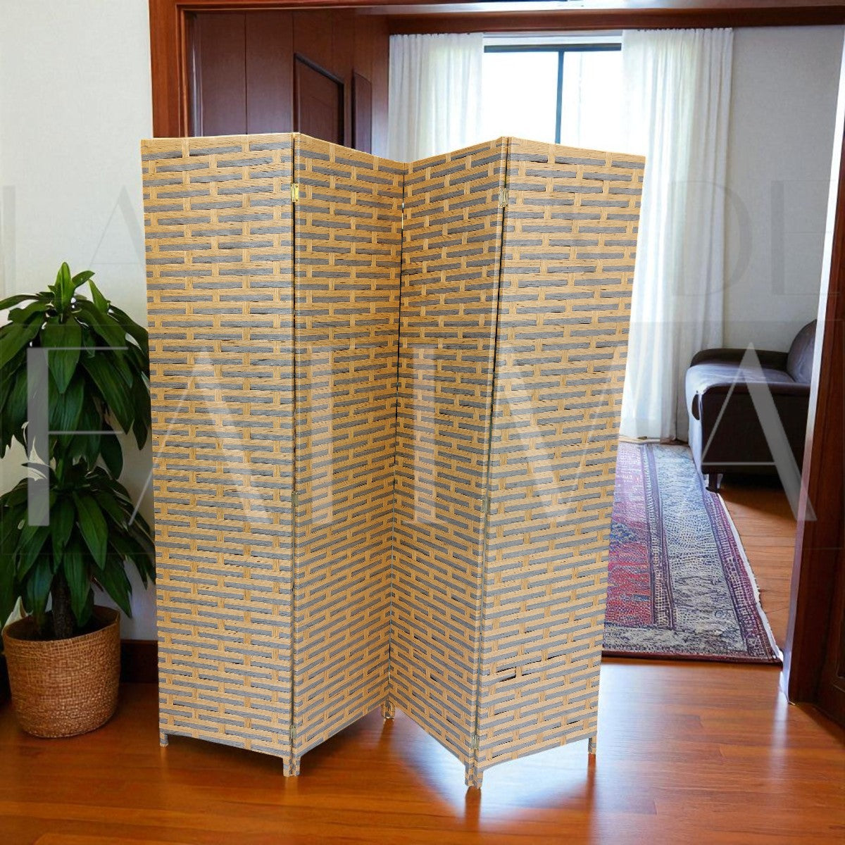 Biombo Tramado Gris Beige