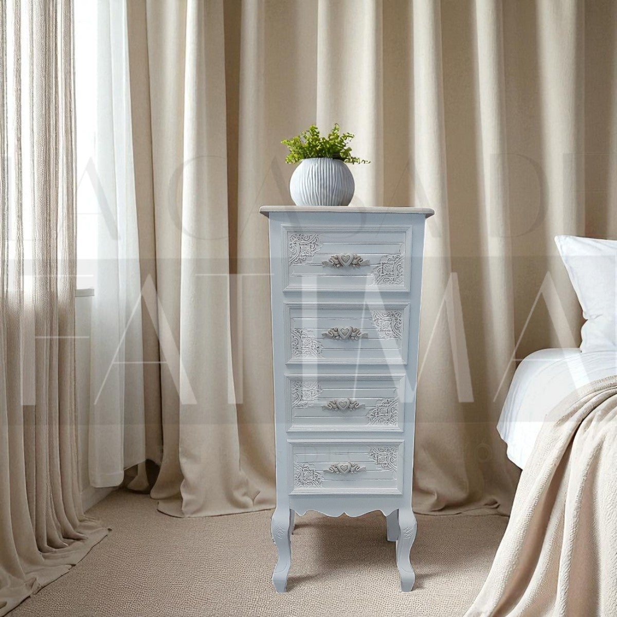 Cajonera Provenzal Heart 4 cajones