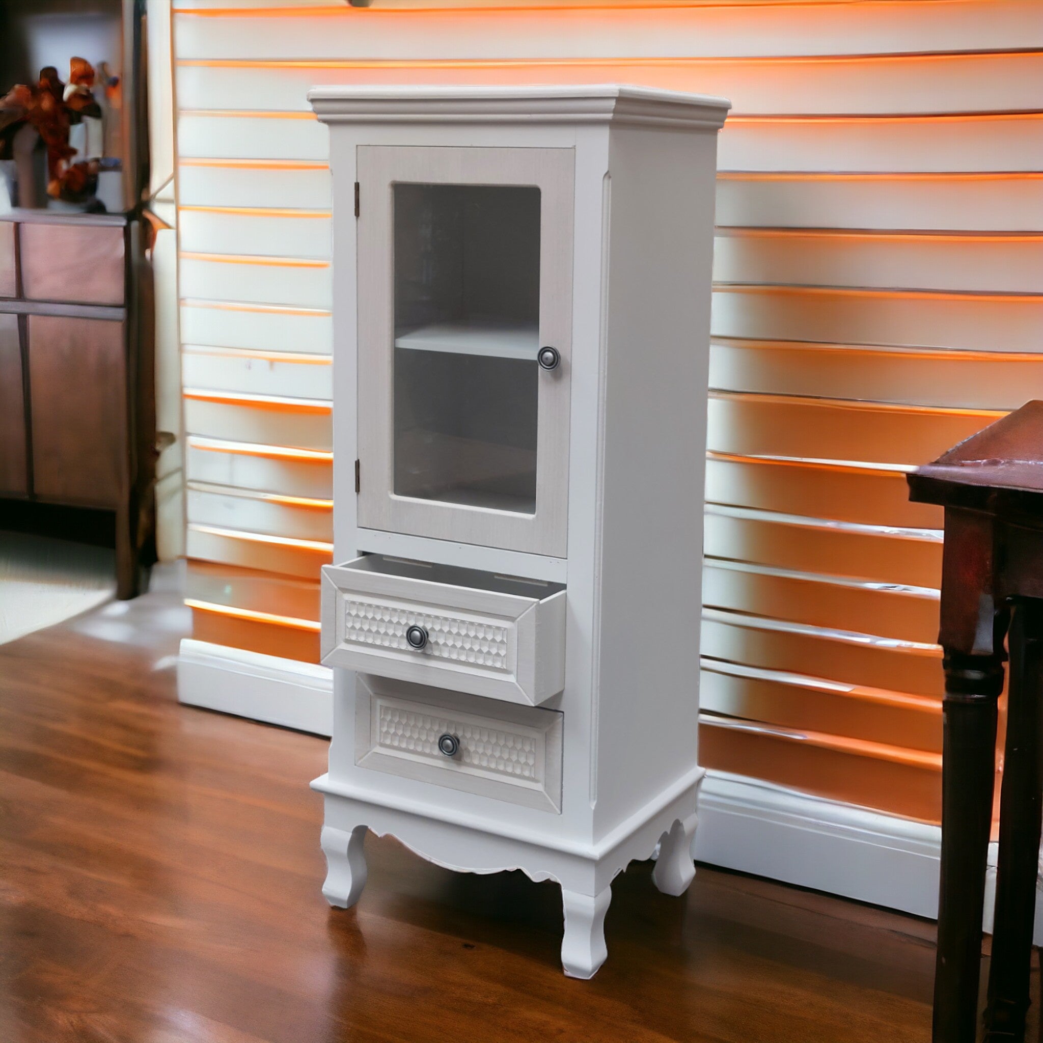 Vitrina Provenzal Colmena 2 cajones