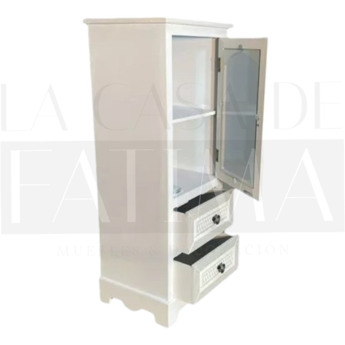 Vitrina Provenzal 2 cajones