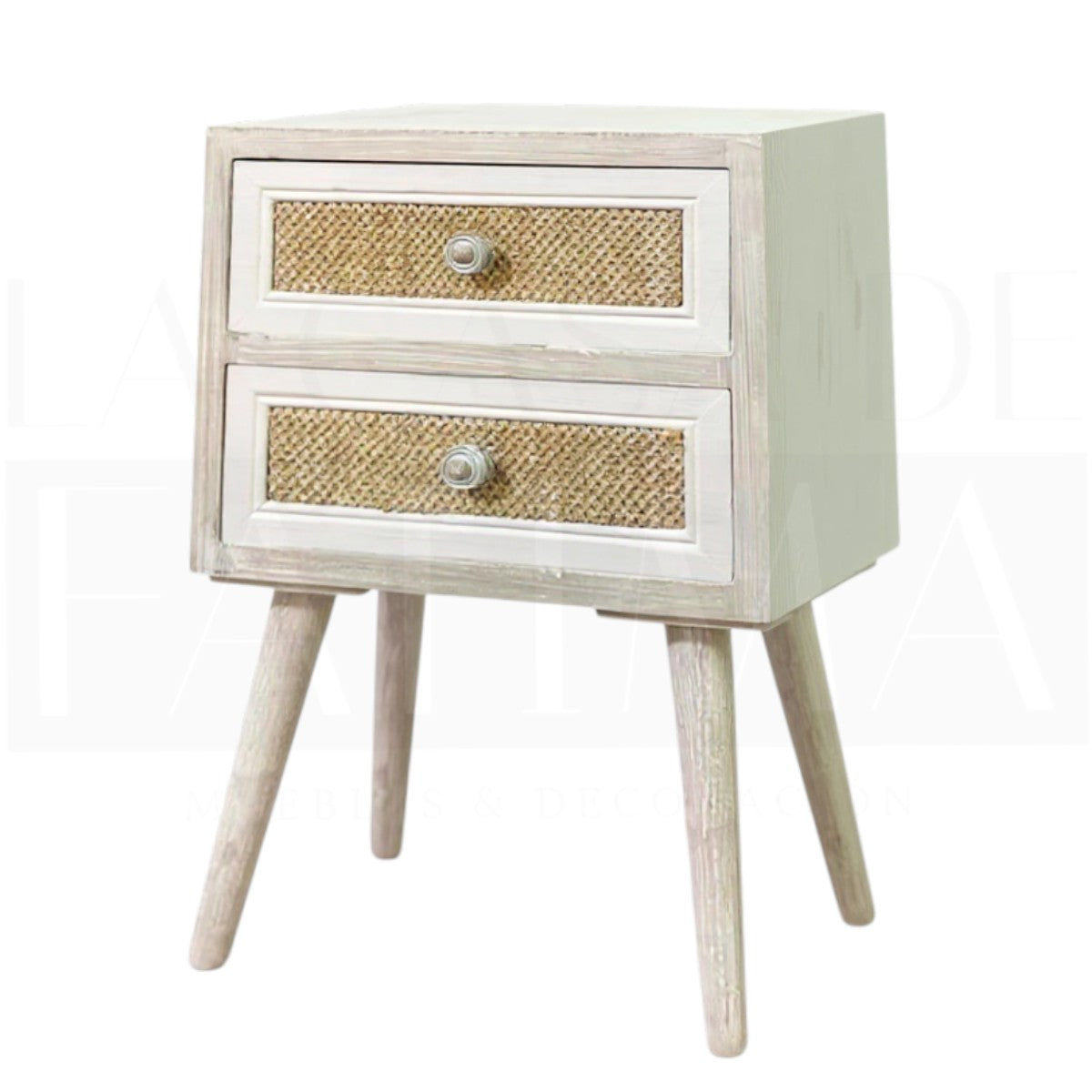 Velador Cañamo 2 Cajones