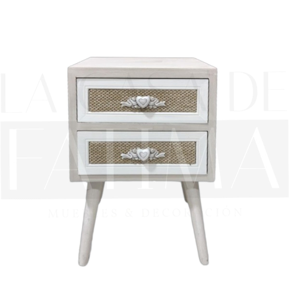 Velador Provenzal doble con textura de Cáñamo