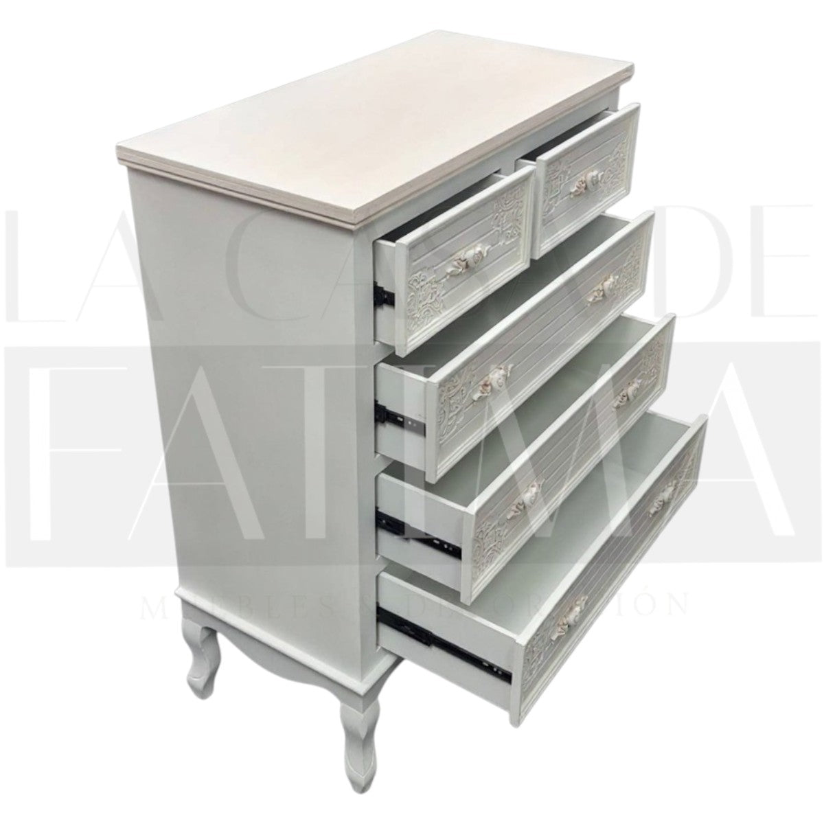 Cómoda Vintage 5 Cajones Heart