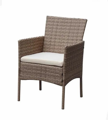 Juego de terraza Ratán 4 piezas Café