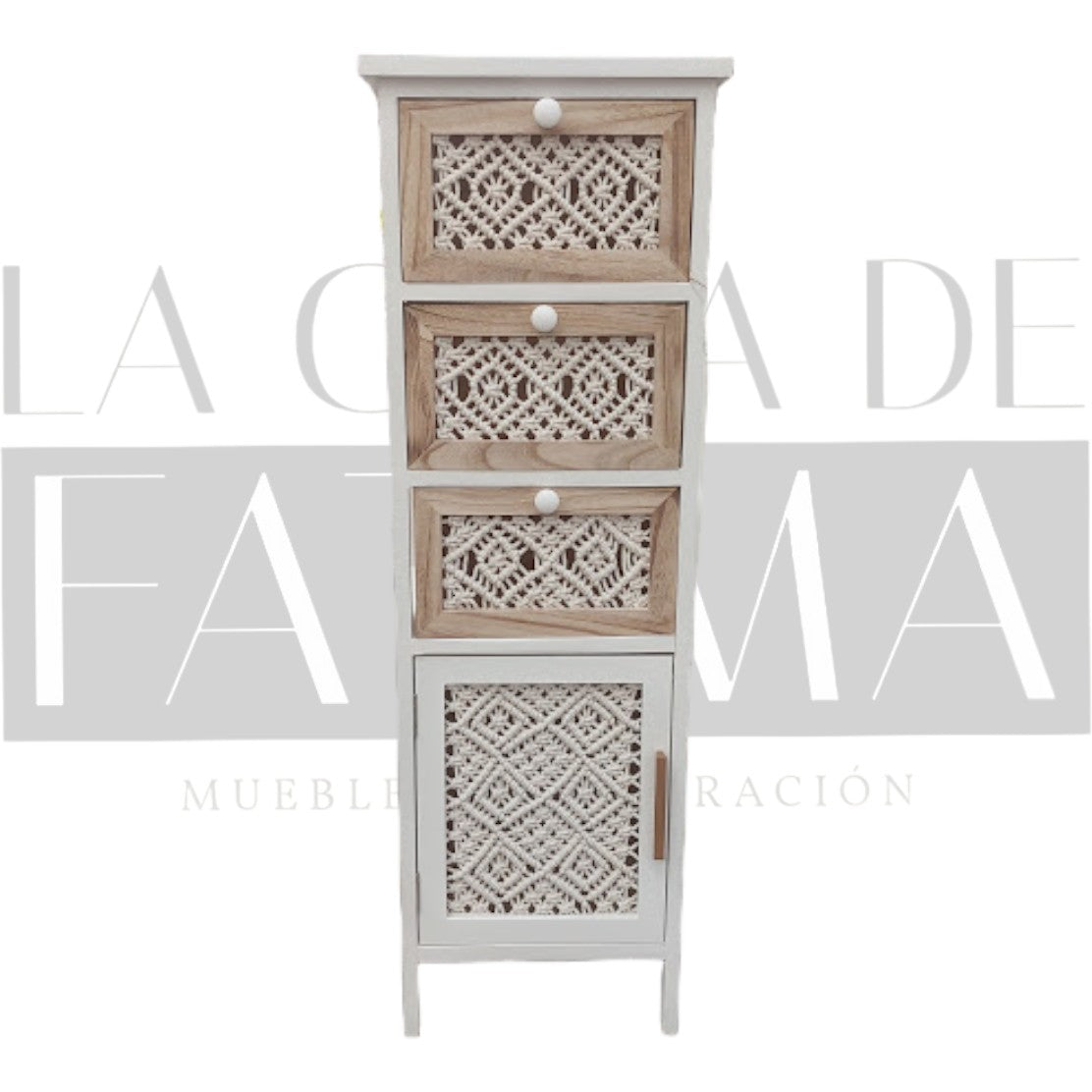 Cabinet Macramé 1 Puerta 3 Cajones