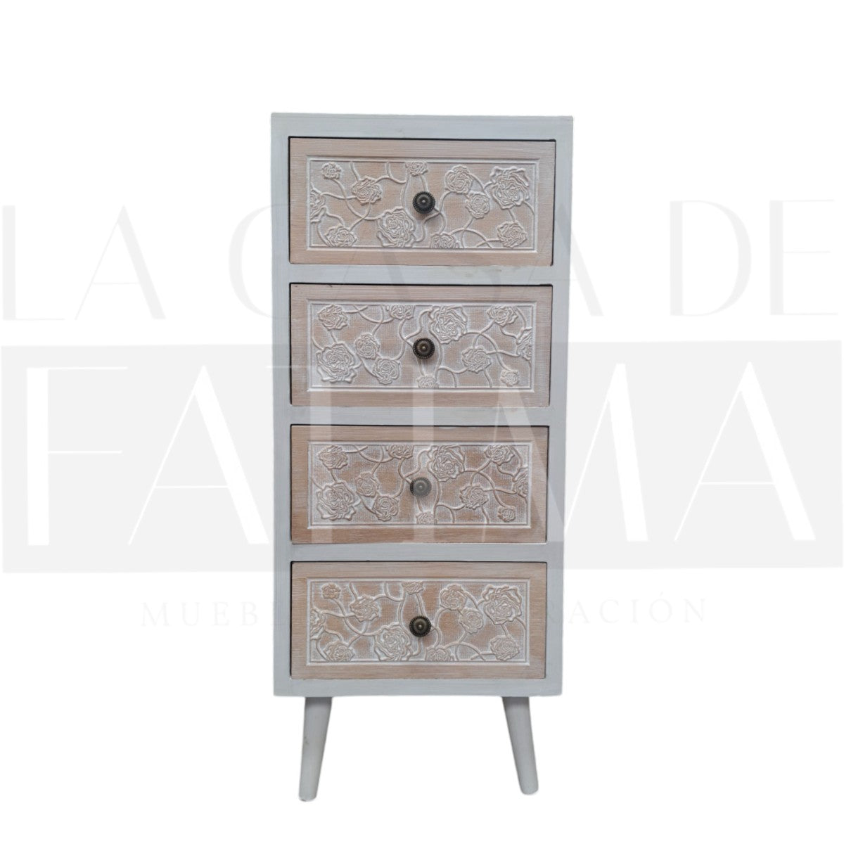 Cabinet Estampado Vintage 4 Cajones