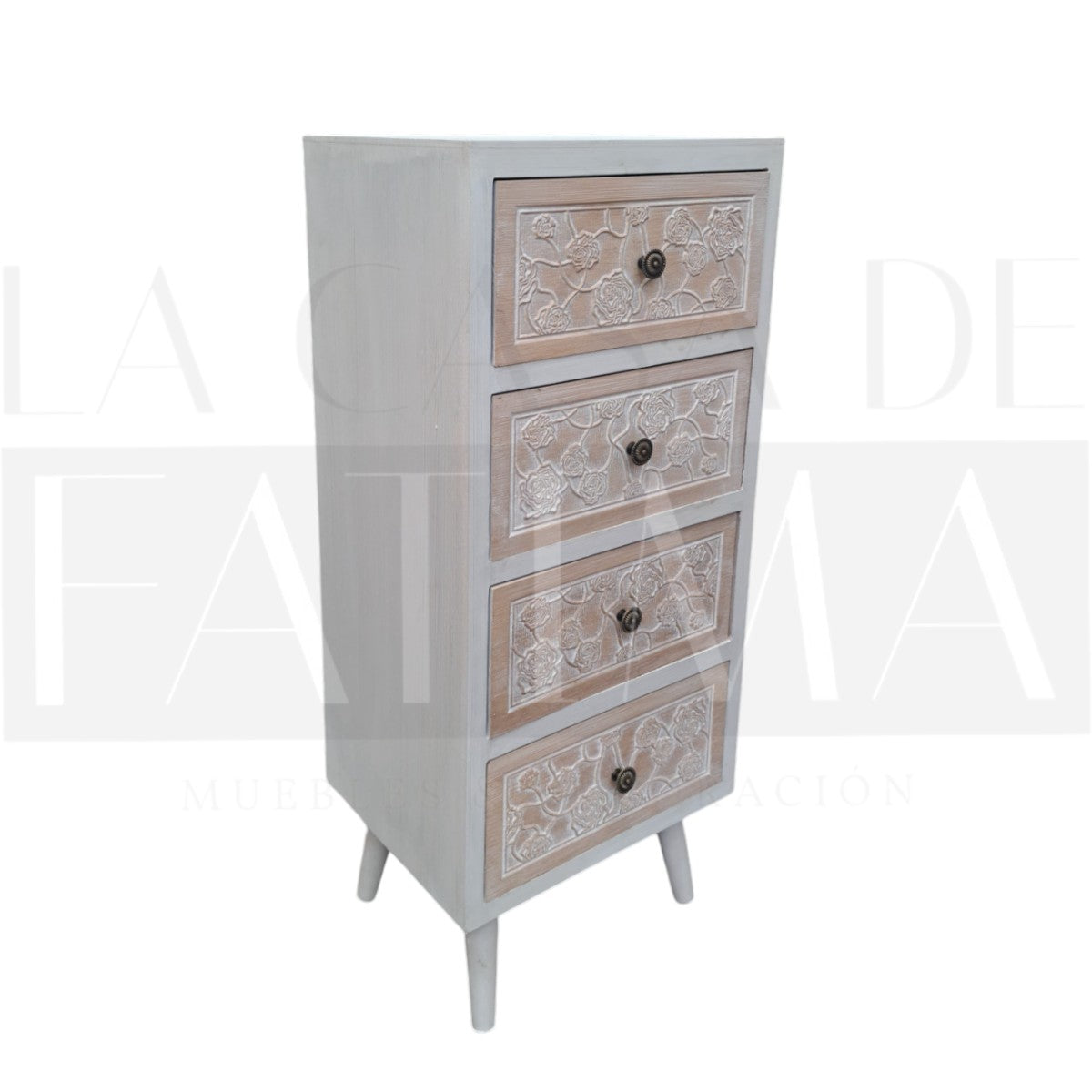 Cabinet Estampado Vintage 4 Cajones