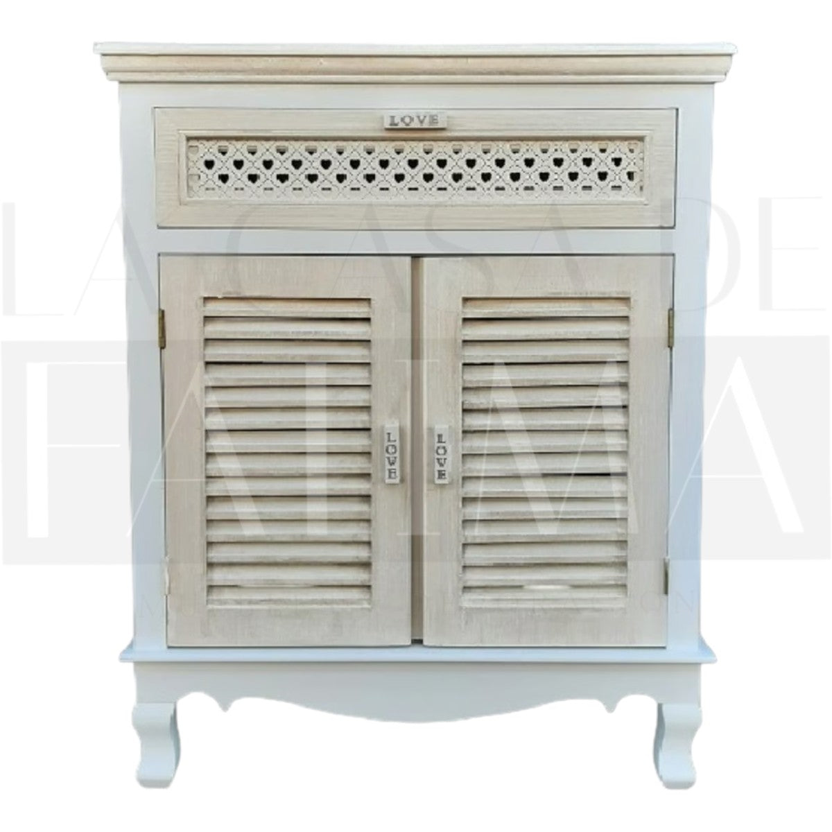 Velador Vintage Tejido 1 Cajón 1 Puerta