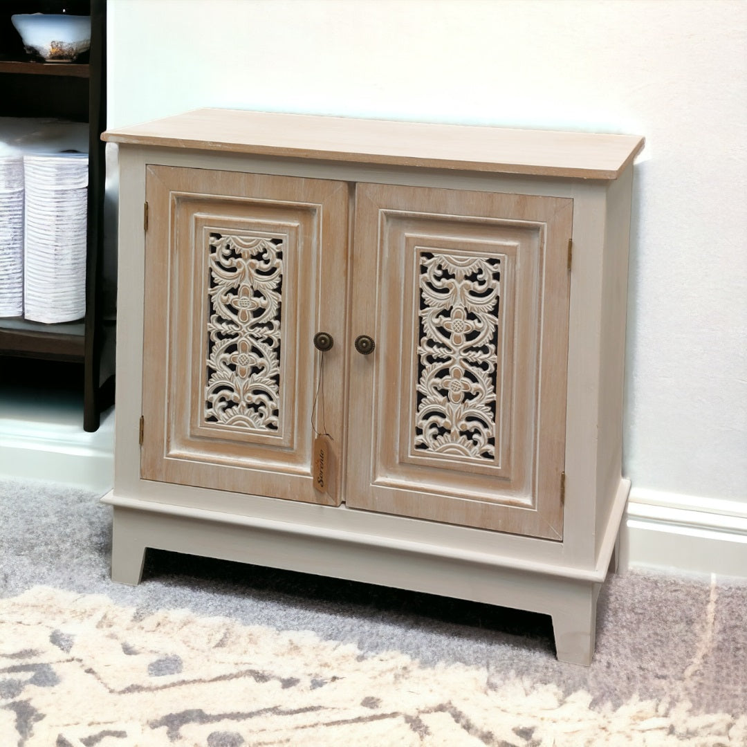 Buffet Vintage Tallado Rosé 2 Puertas