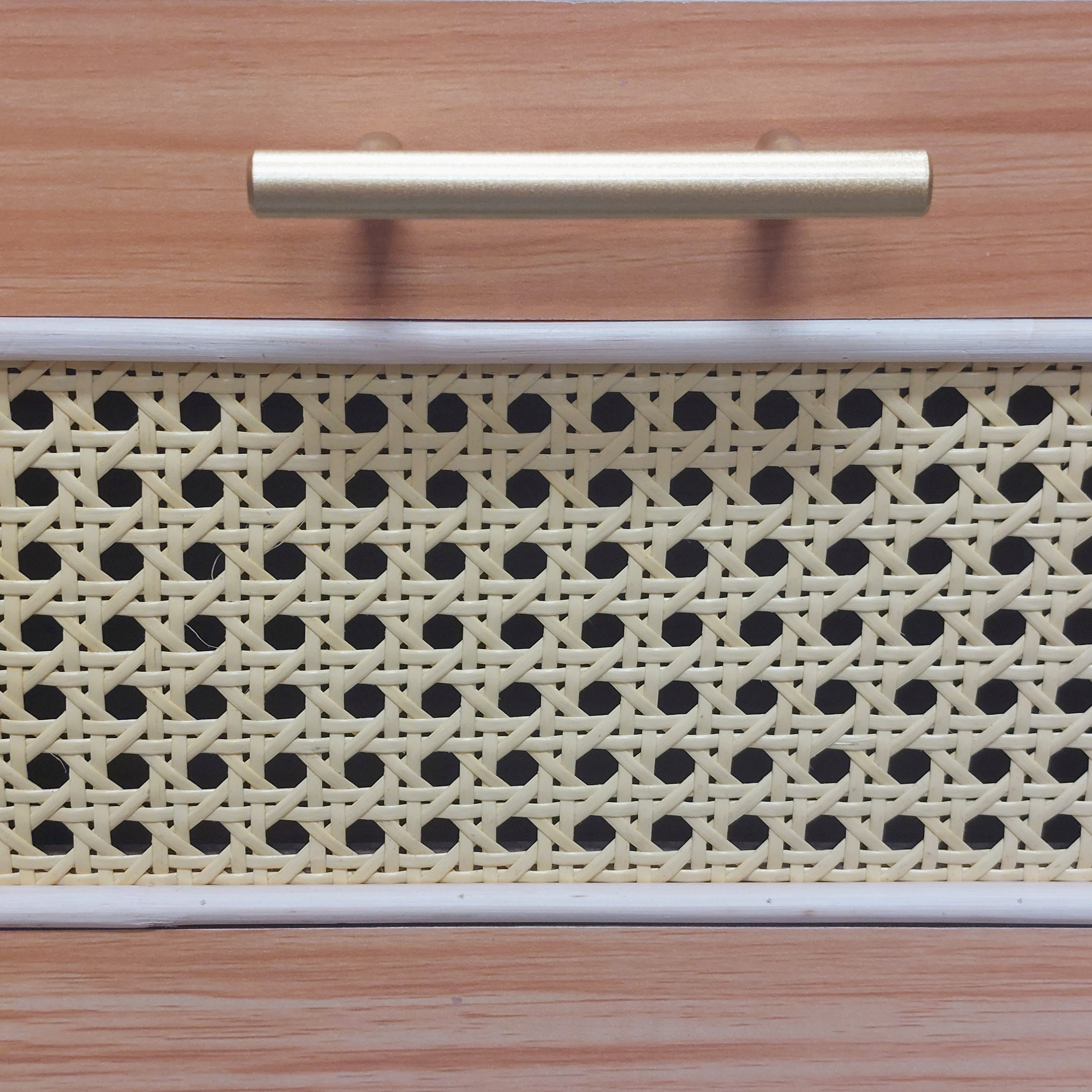 Velador Junco Café 2 Cajones