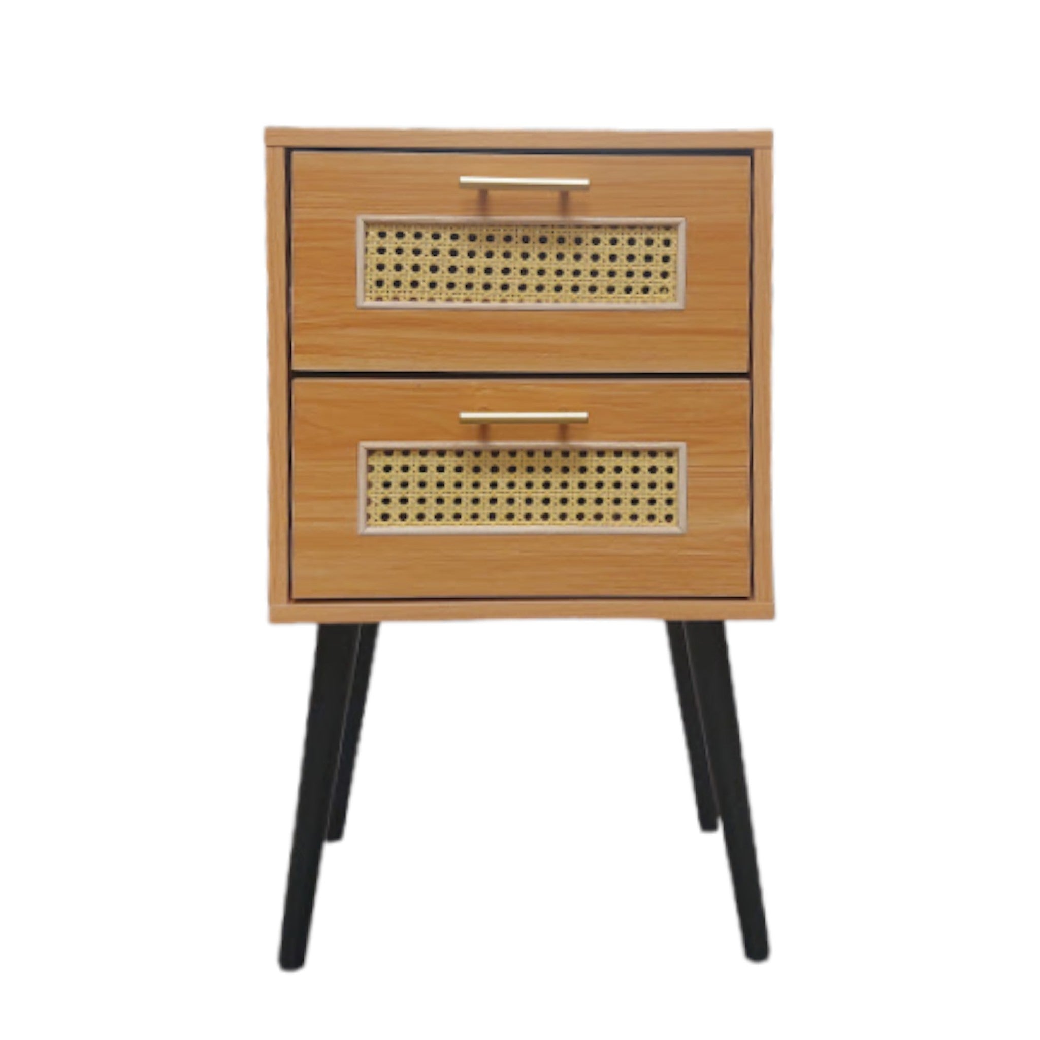 Velador Junco Café 2 Cajones