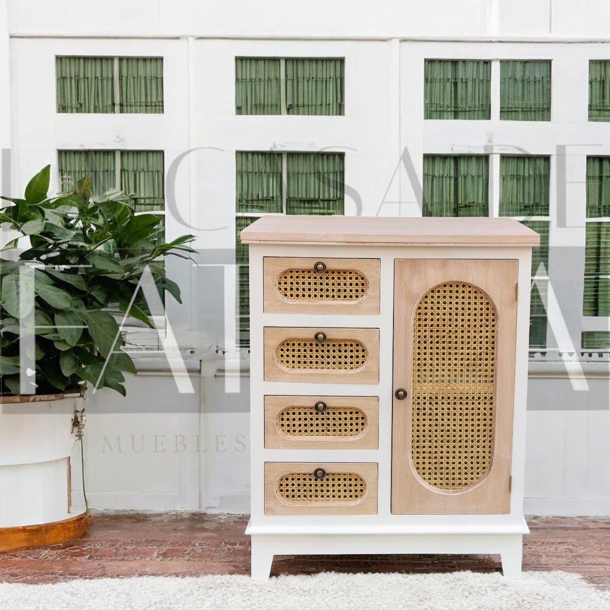 Cabinet Junco 4 Cajones 1 Puerta