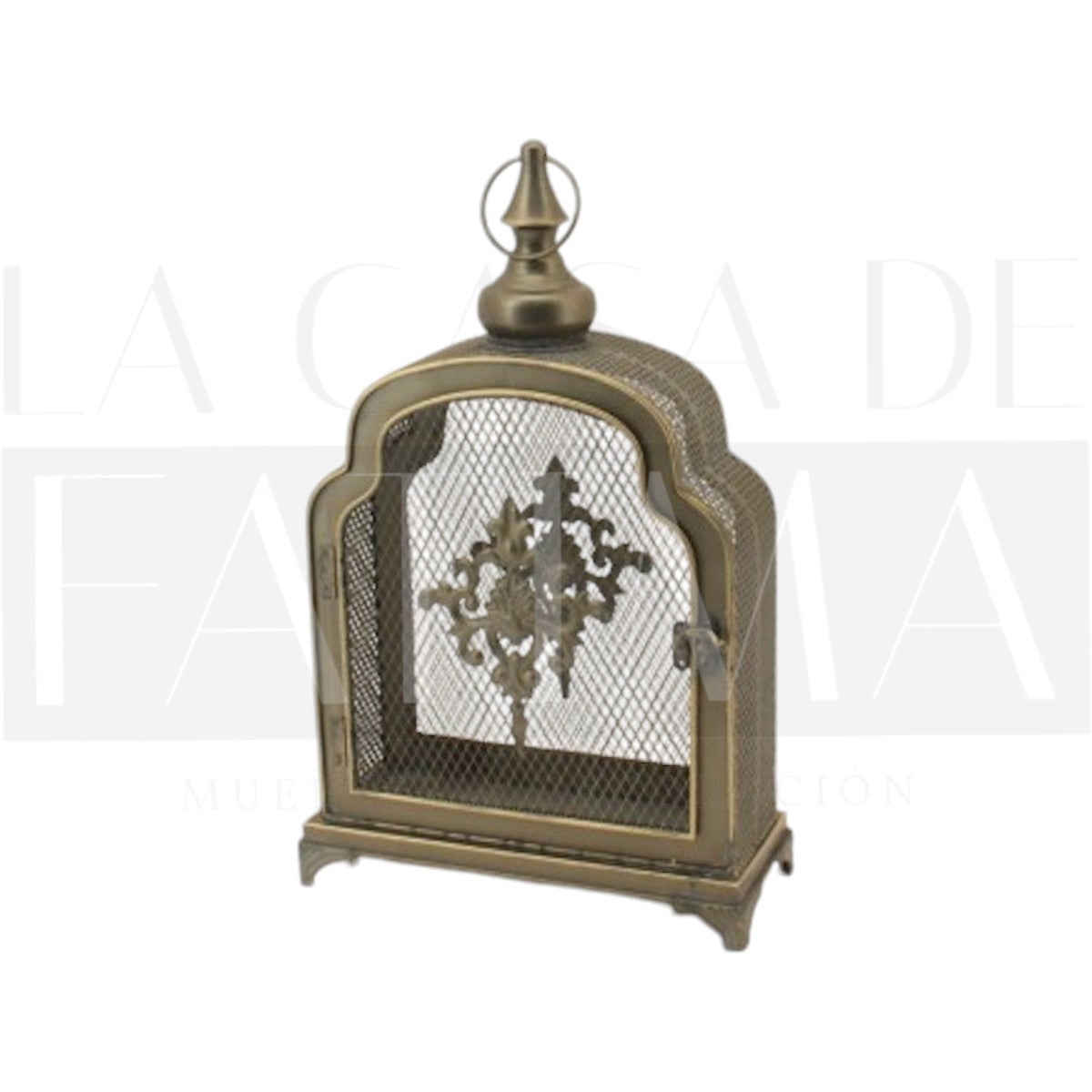 Fanal Metálico Dorado