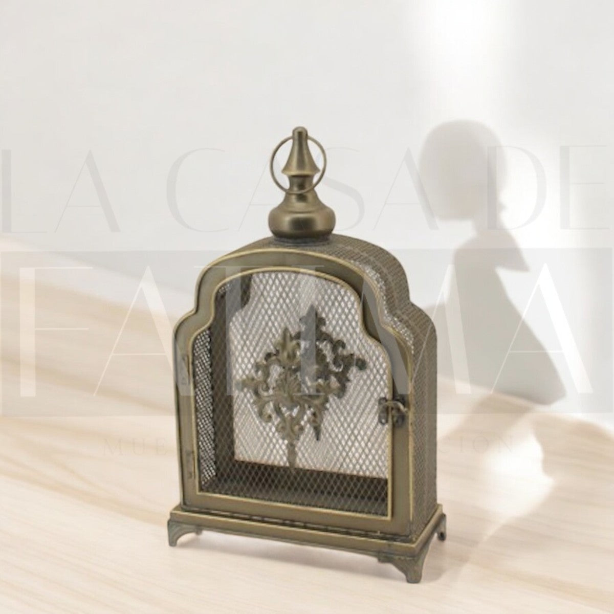 Fanal Metálico Dorado