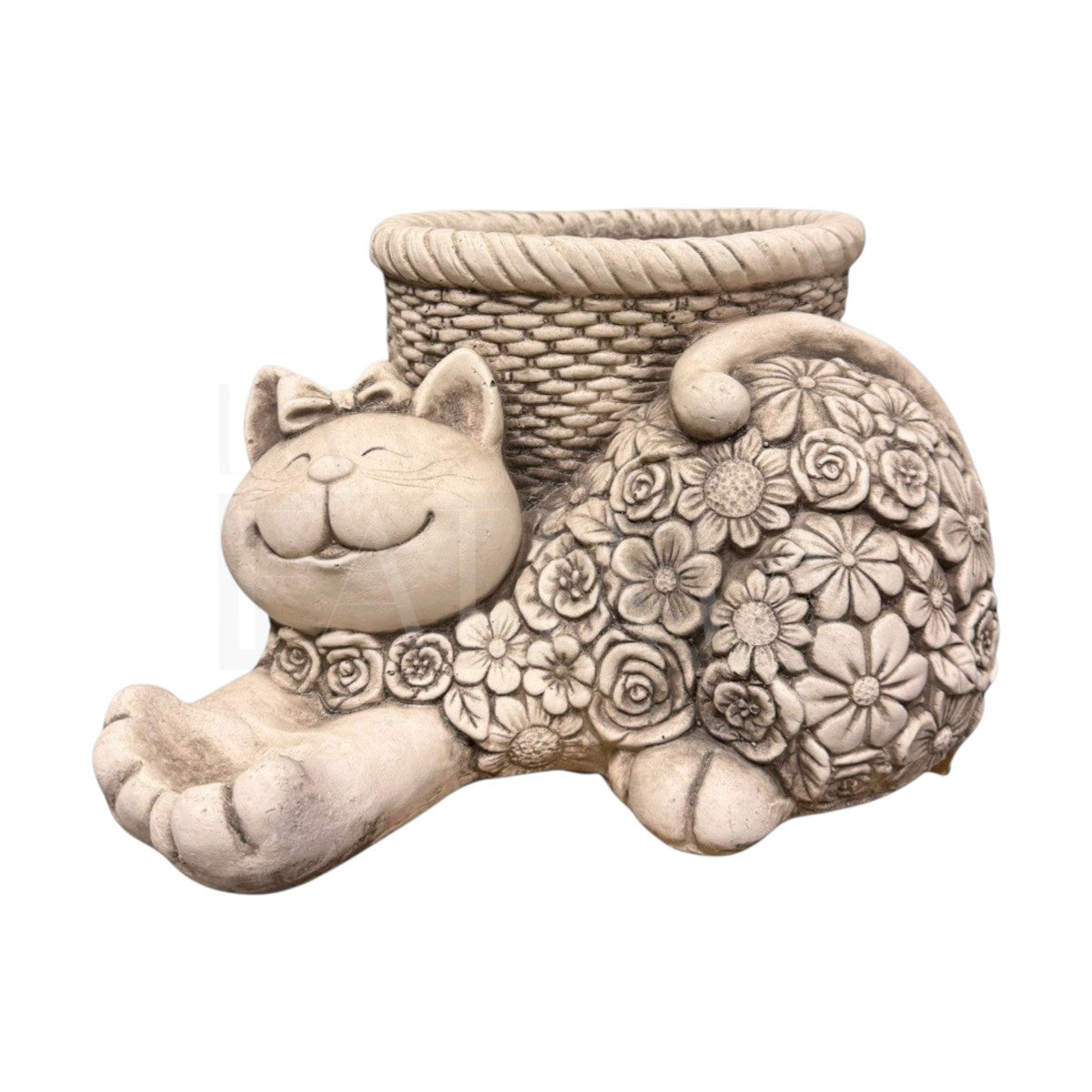 Macetero Gato Floral Vintage