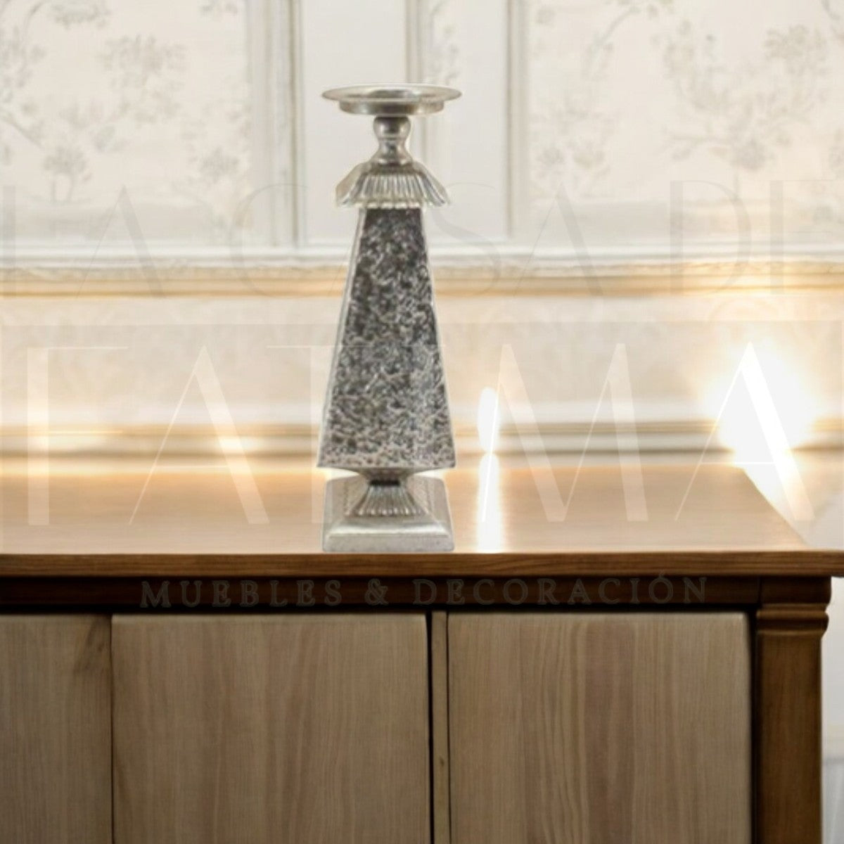 Candelabro Metálico Plateado