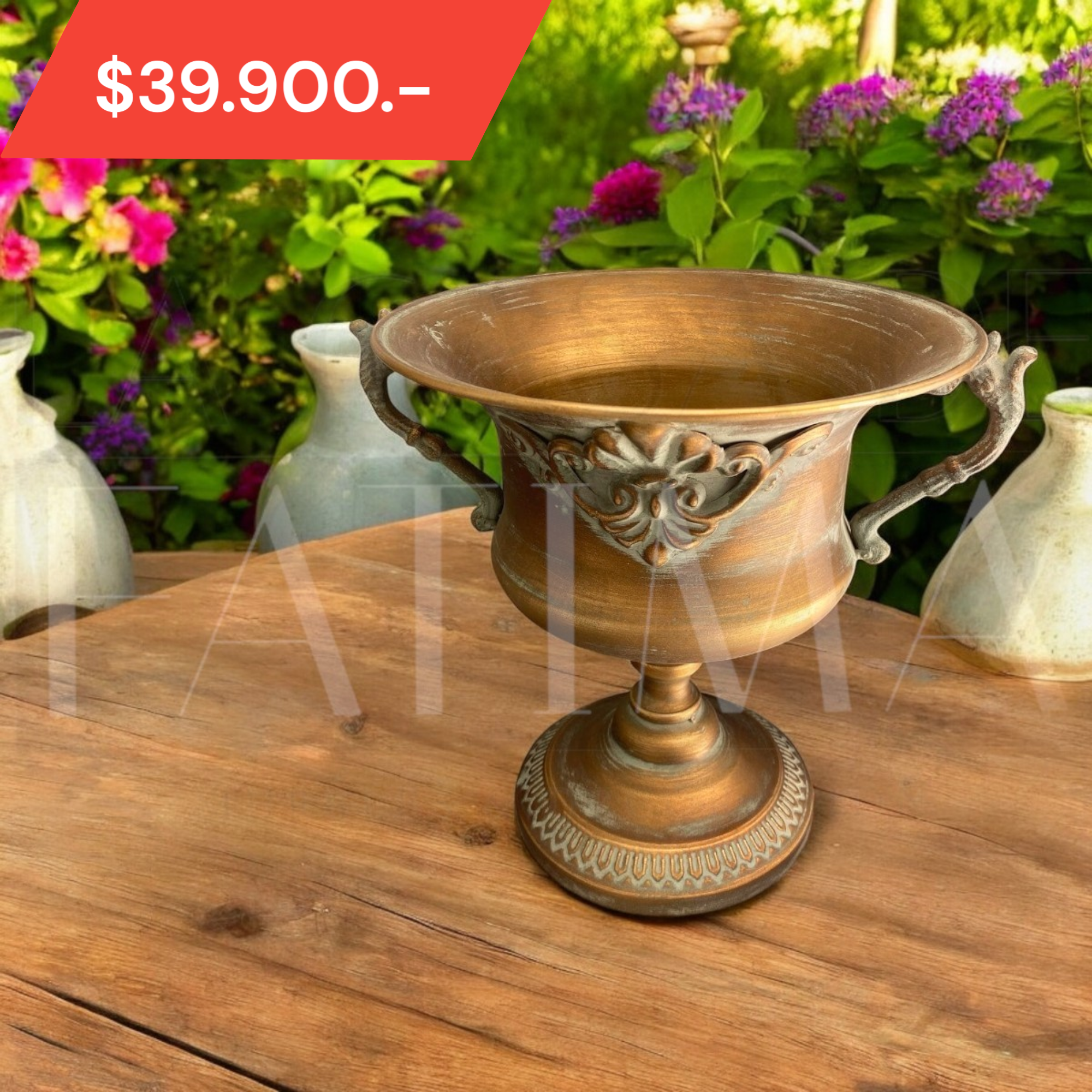 Copón Metálico Cobrizo