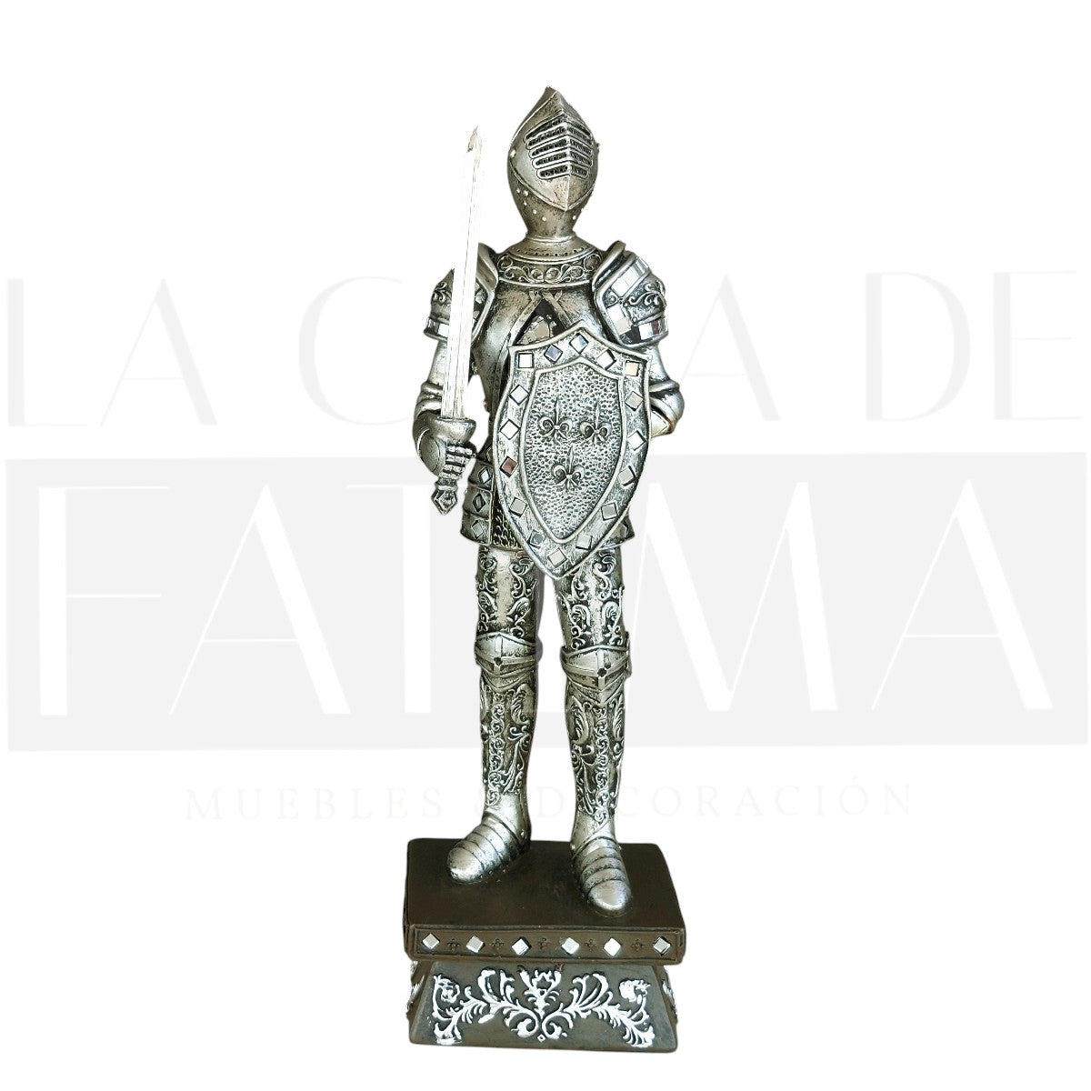 Figura Caballero Medieval con Escudo y Espada