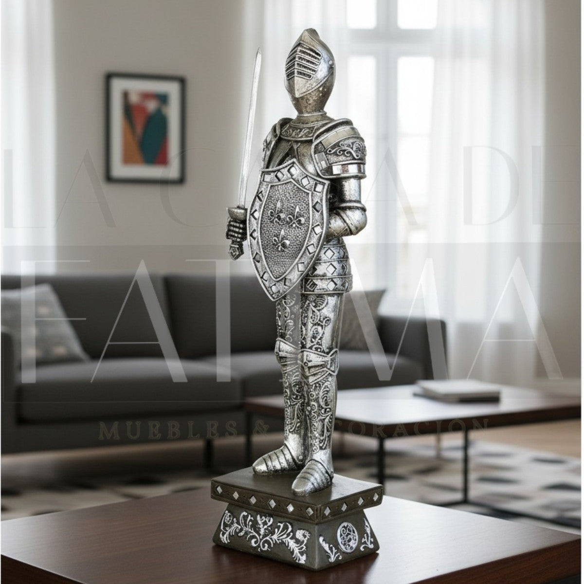 Figura Caballero Medieval con Escudo y Espada