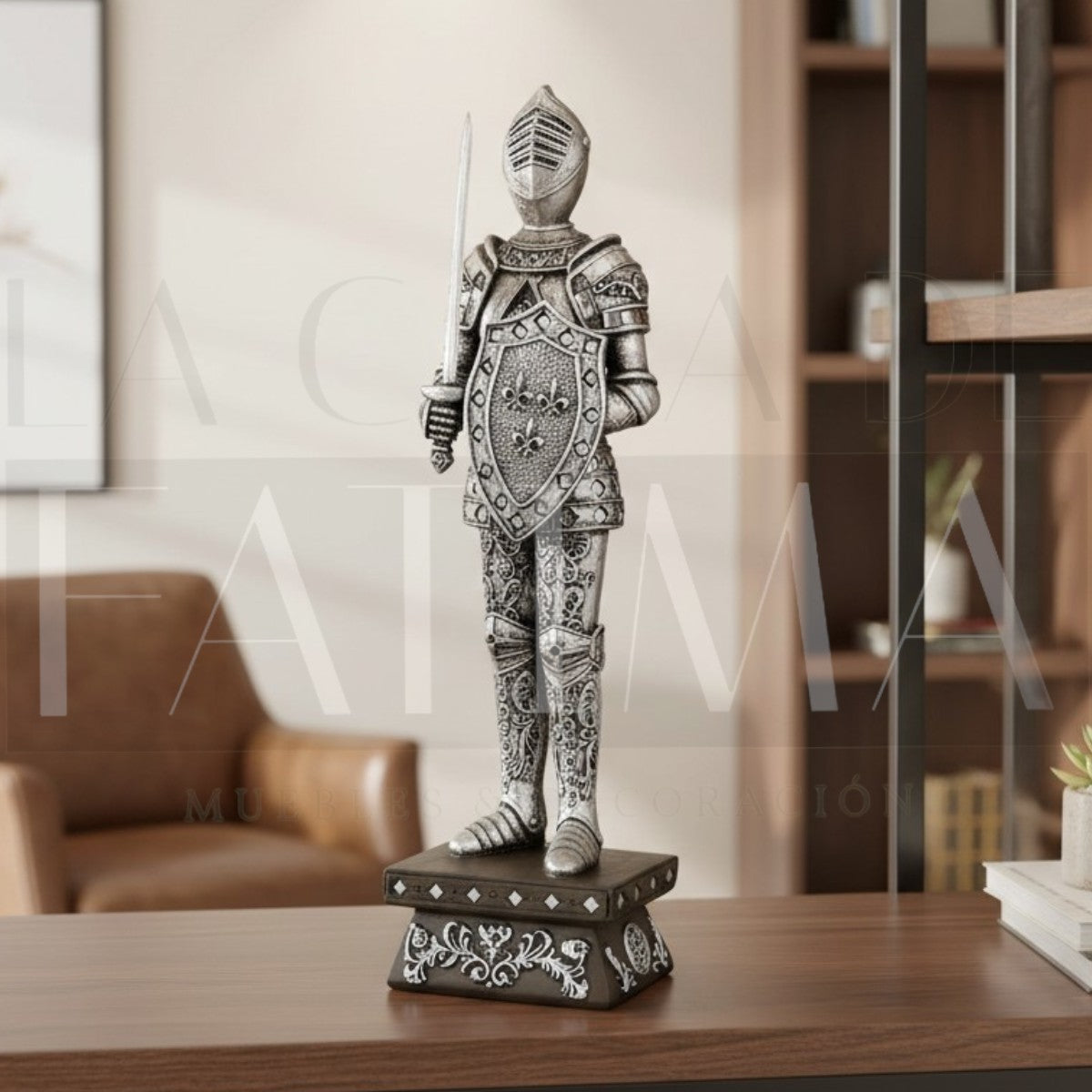 Figura Caballero Medieval con Escudo y Espada