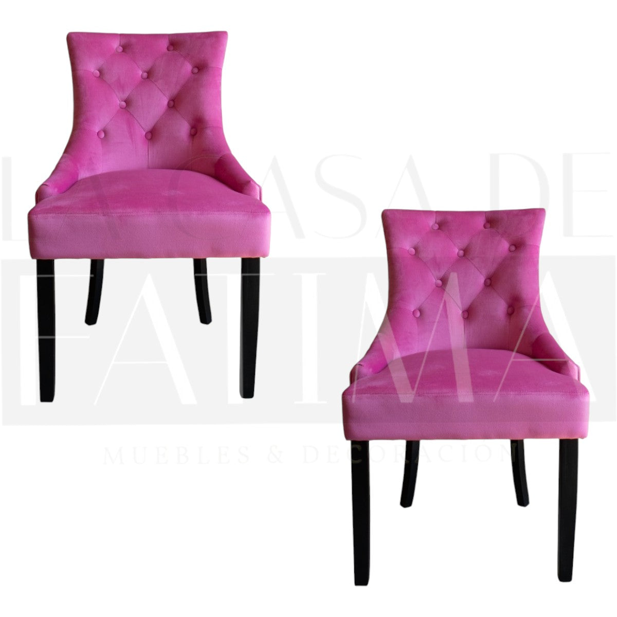 Set de 2 Sillas de Comedor Felpa Aberdeen