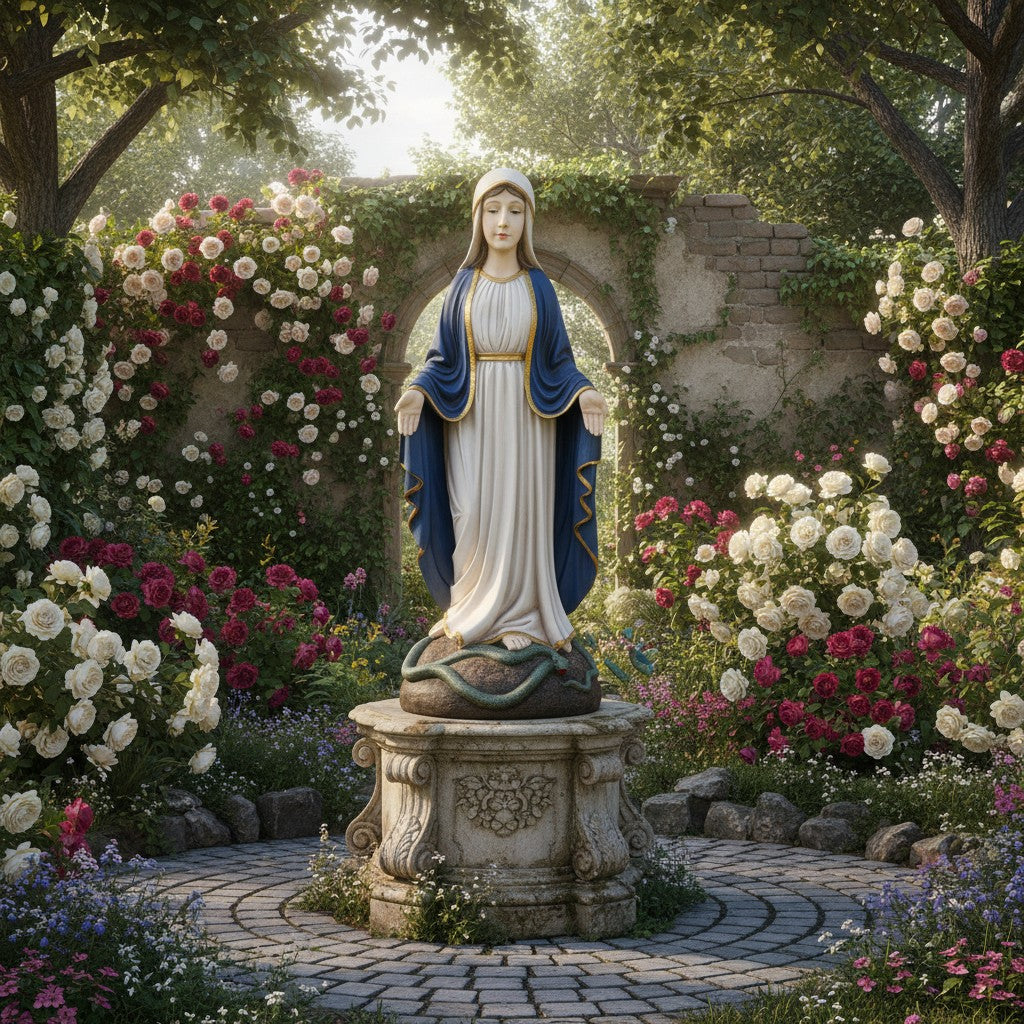 Imagen Virgen Inmaculada con Manto Azul 90 cm