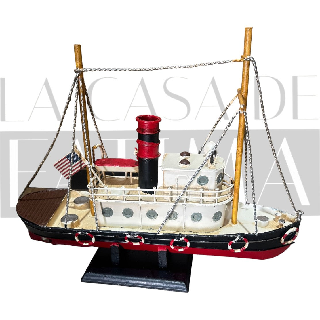 Figura Decorativa Remolcador Vintage