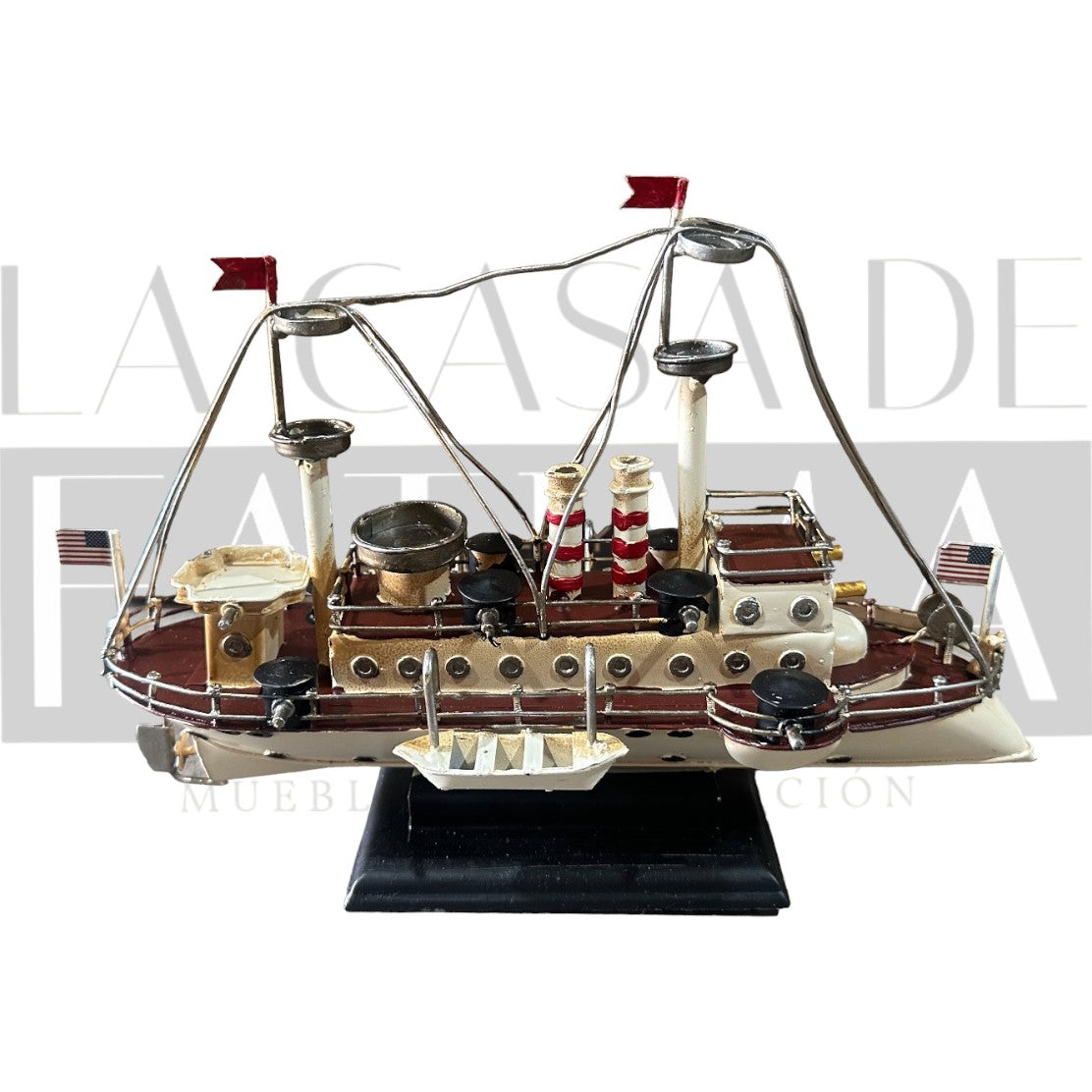 Figura Decorativa Barco USA Vintage