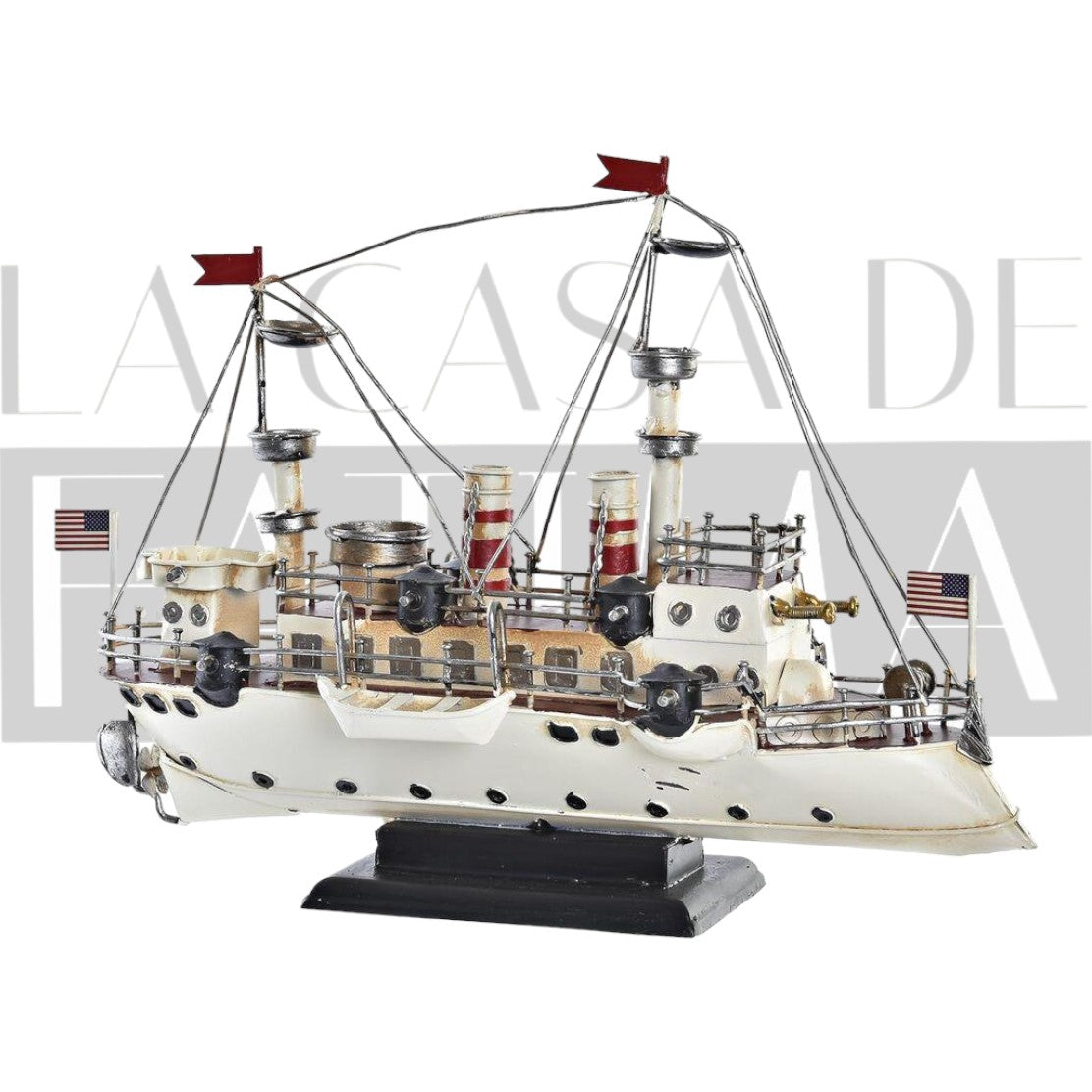 Figura Decorativa Barco USA Vintage