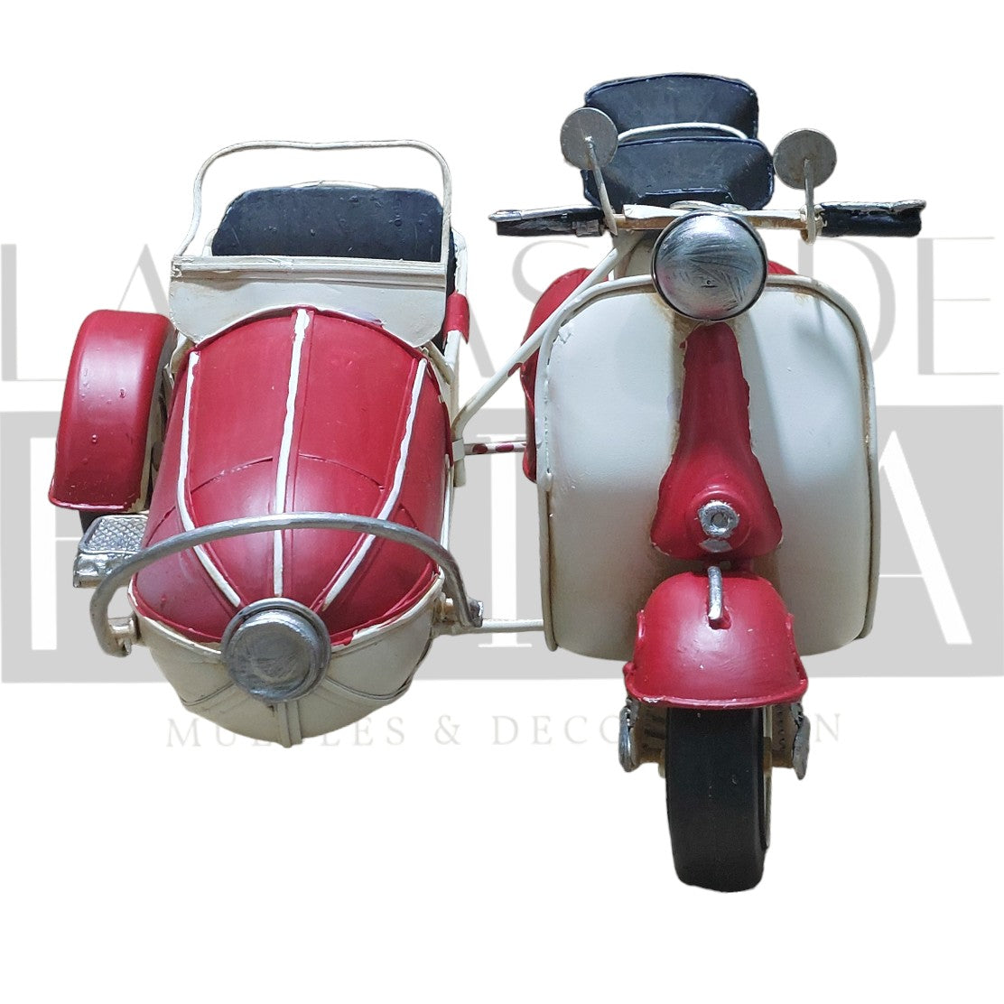 Figura Decorativa Moto Side Car Vintage