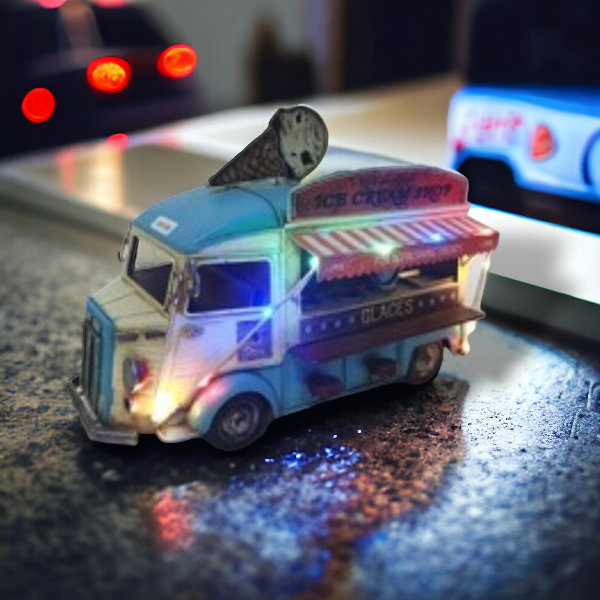 Figura Decorativa Camión Helados con Luz
