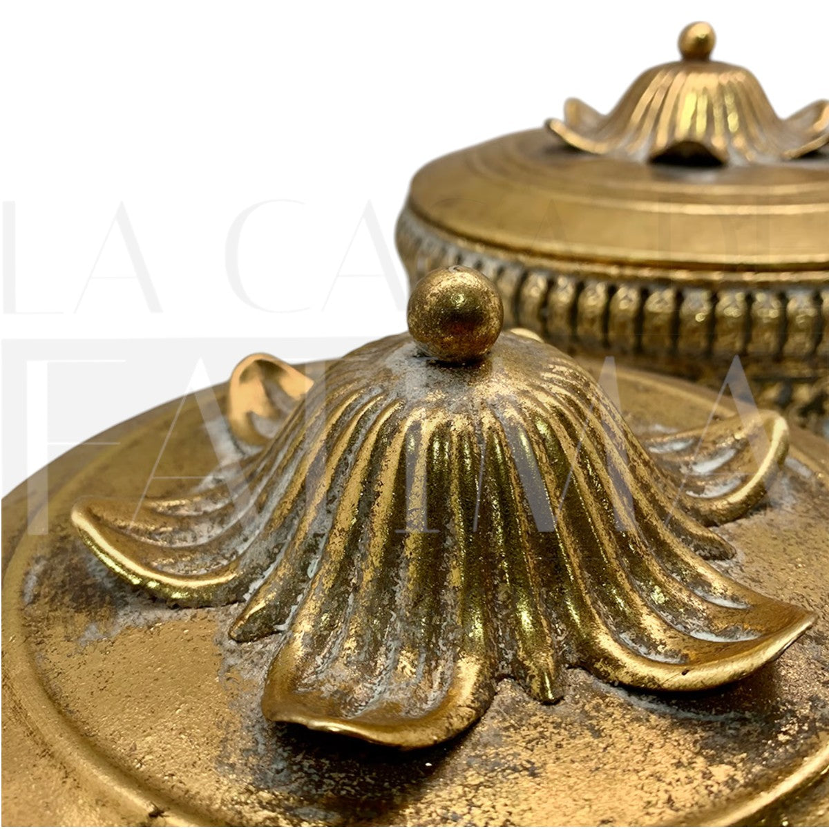 Set Cajas Metálicas Doradas