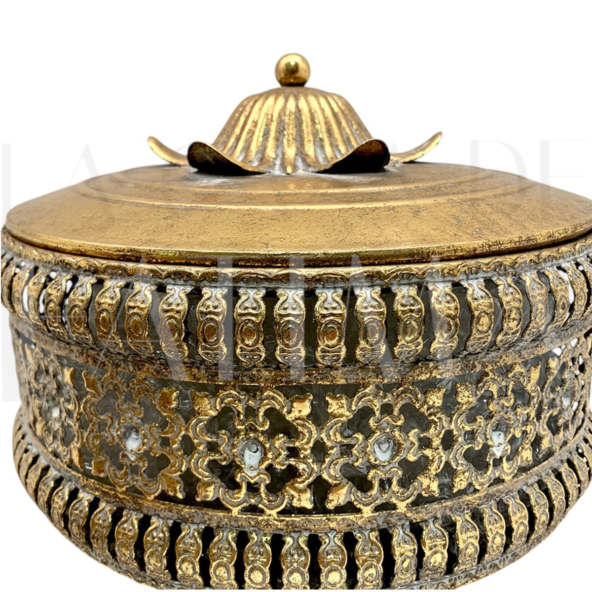 Set Cajas Metálicas Doradas