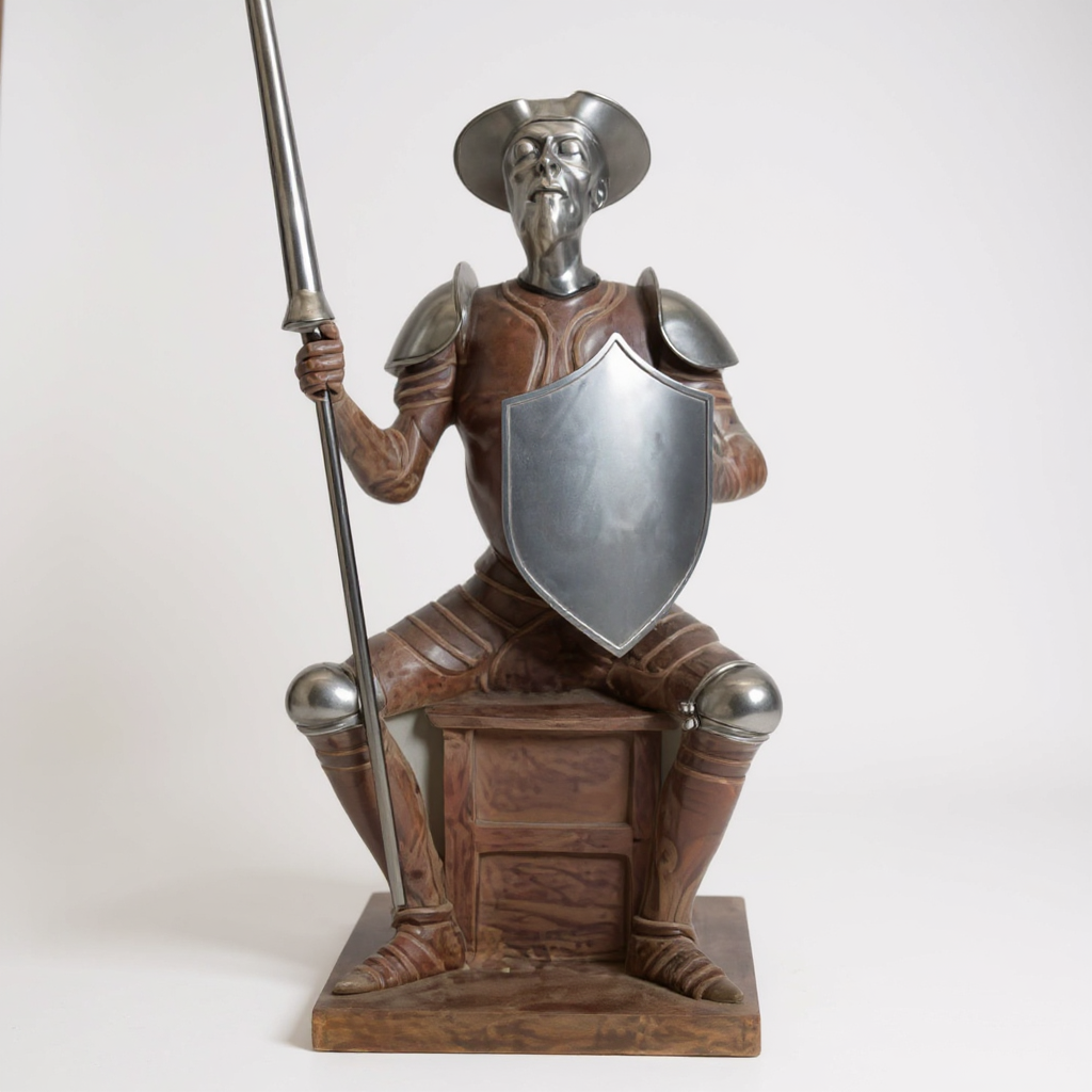 Figura de Quijote con Escudo y Lanza