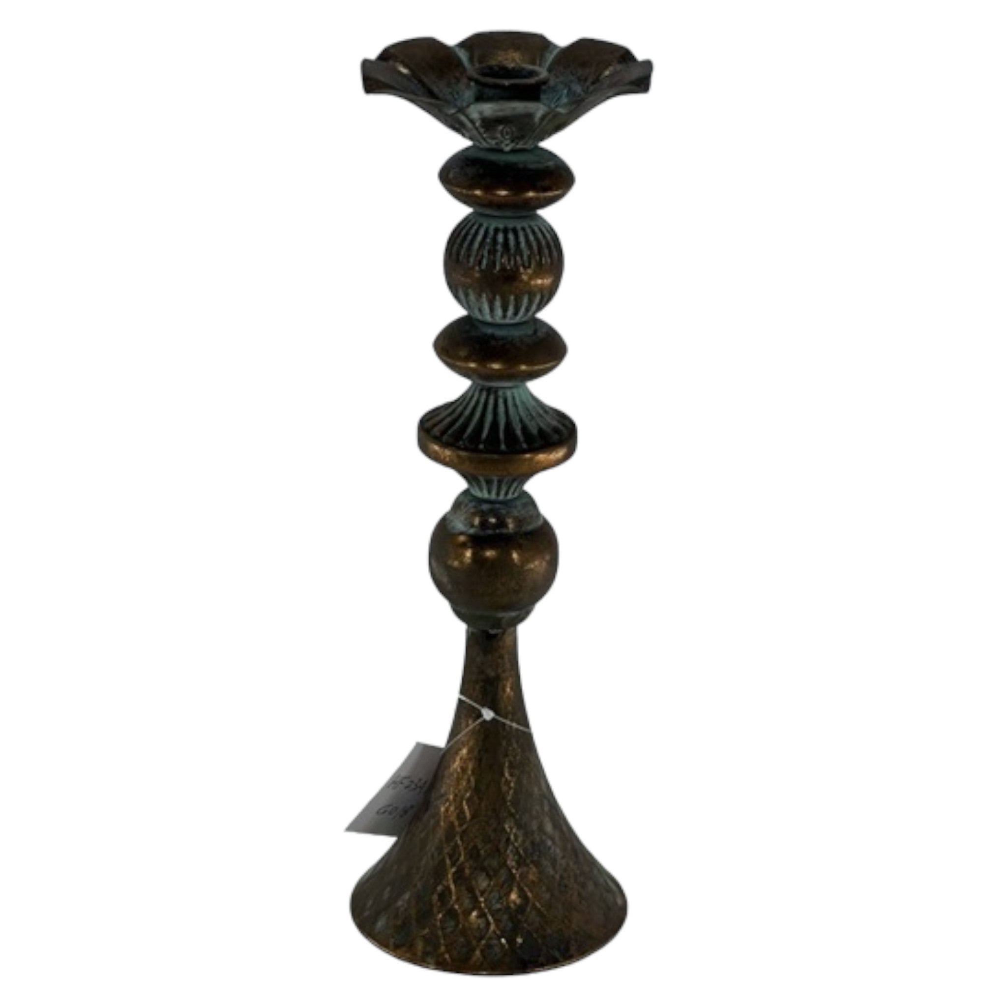 Candelabro Metálico color Bronce 1 vela