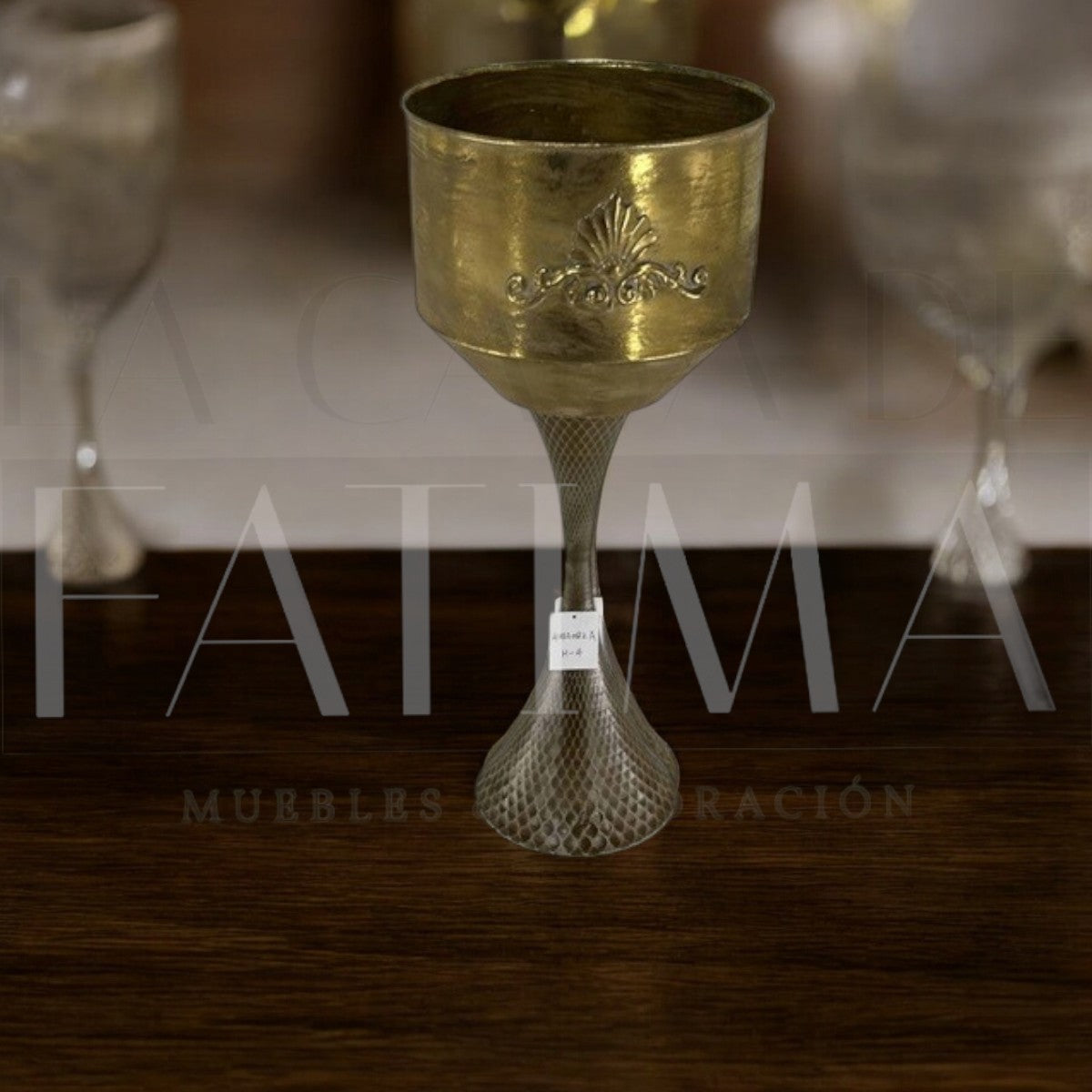 Copón Metálico Dorado