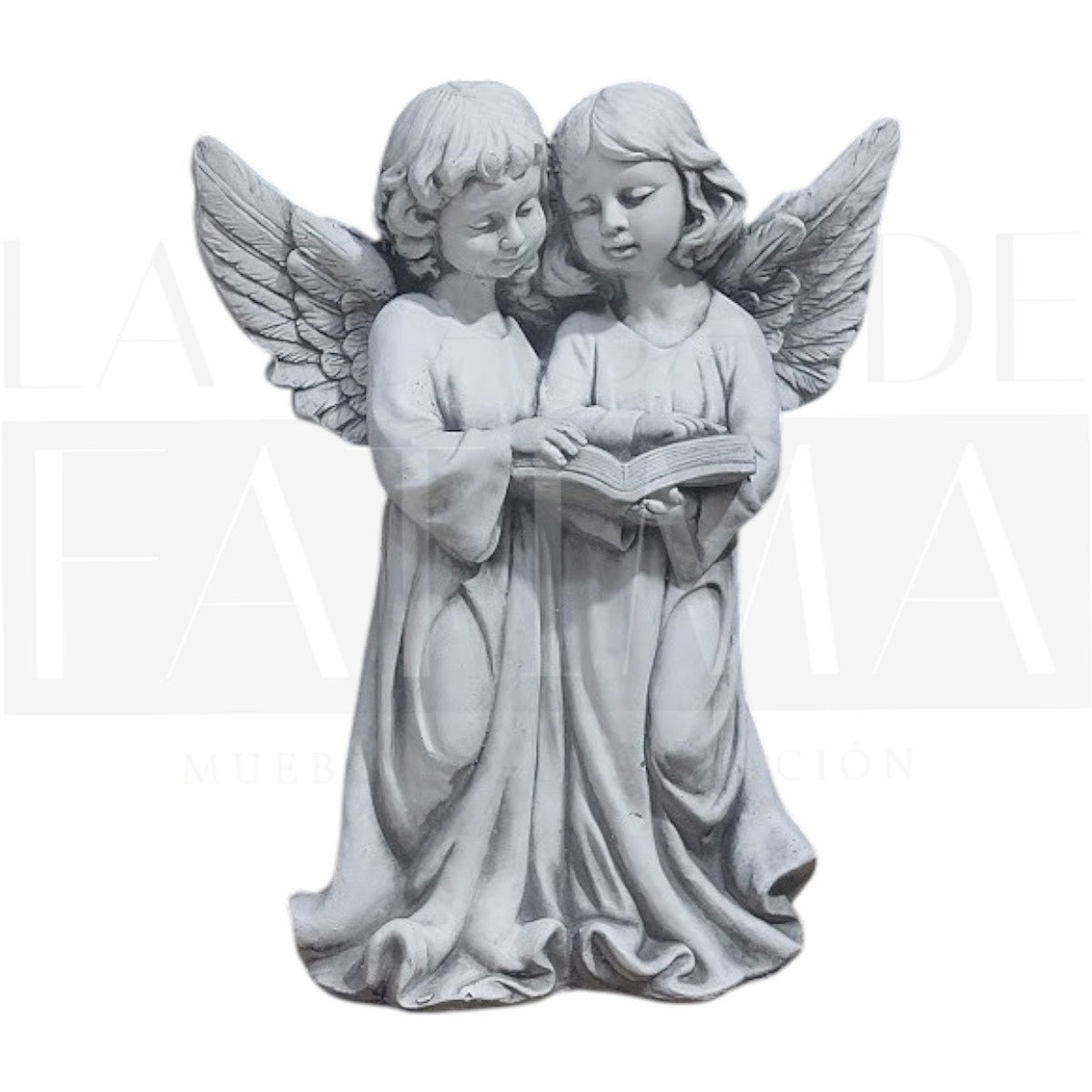 Figura Pareja de Ángeles leyendo