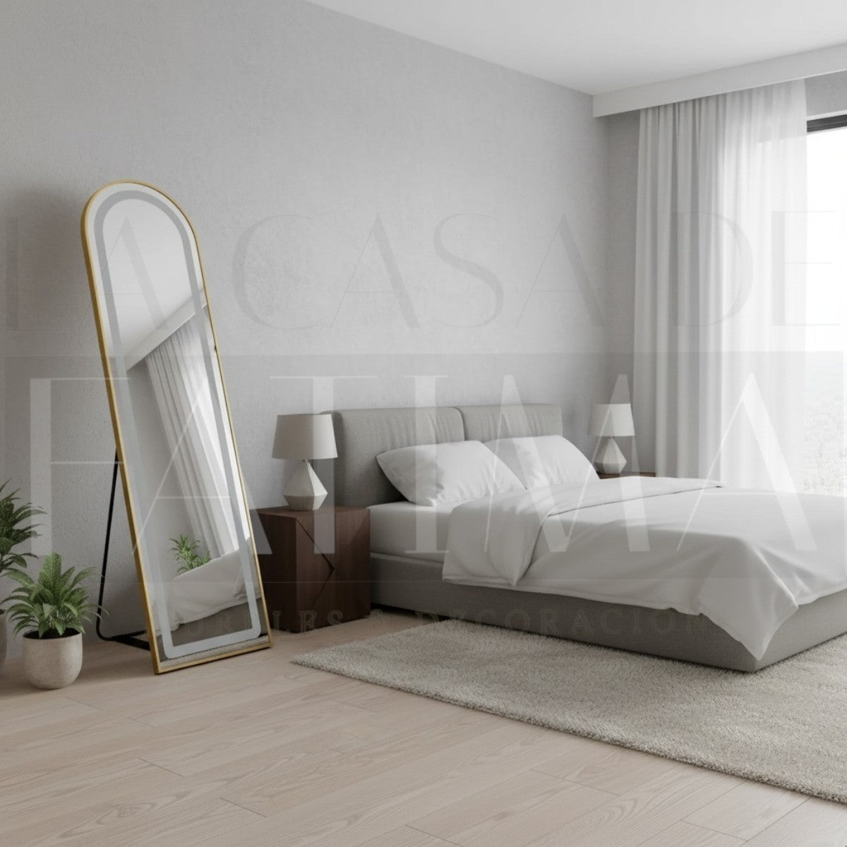 Espejo Rectangular LED Blanco de Cuerpo Completo con Pedestal 150x40 cm (Copia)