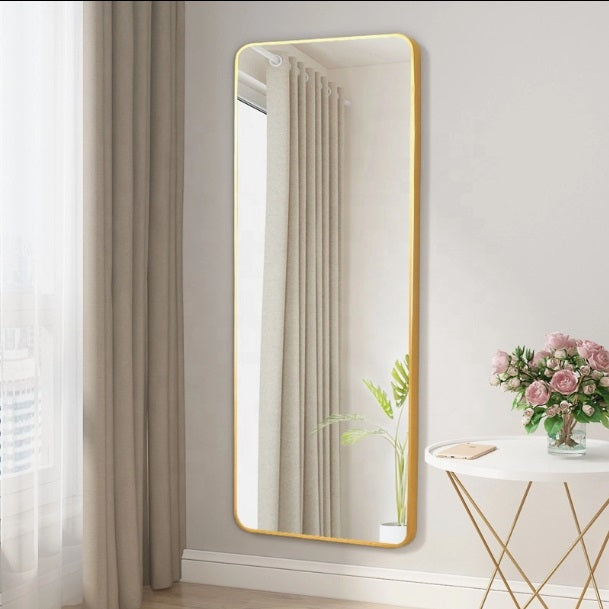 Espejo Mural Dorado Rectangular
