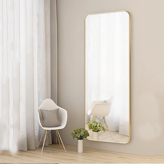 Espejo Mural Dorado Rectangular