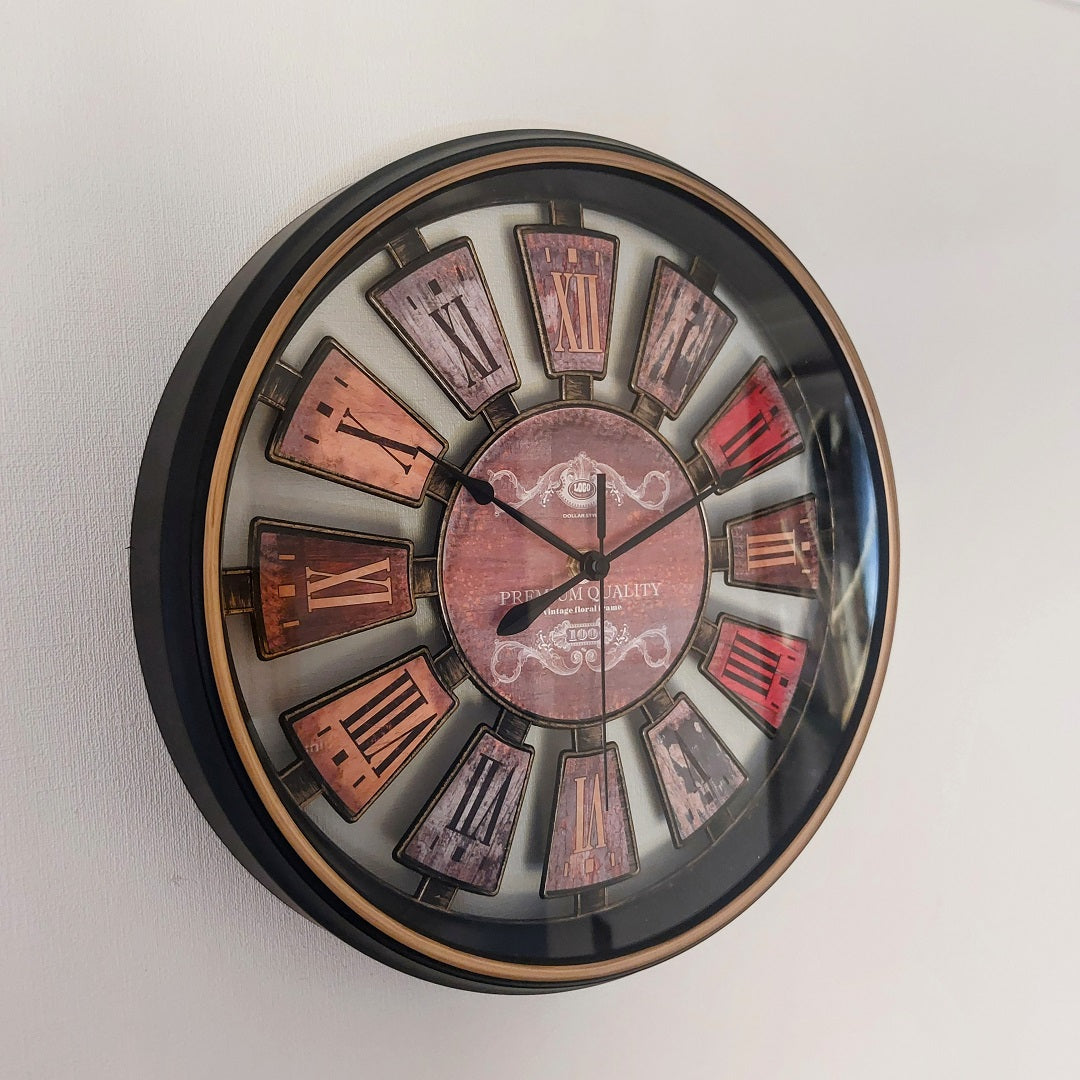 Reloj Mural CALADO MULTICOLOR ROMANO