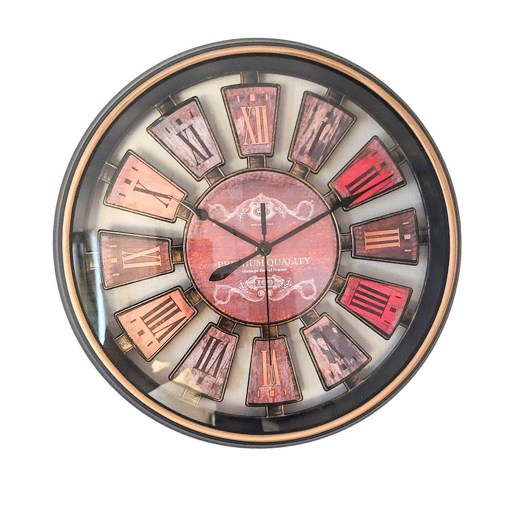 Reloj Mural CALADO MULTICOLOR ROMANO