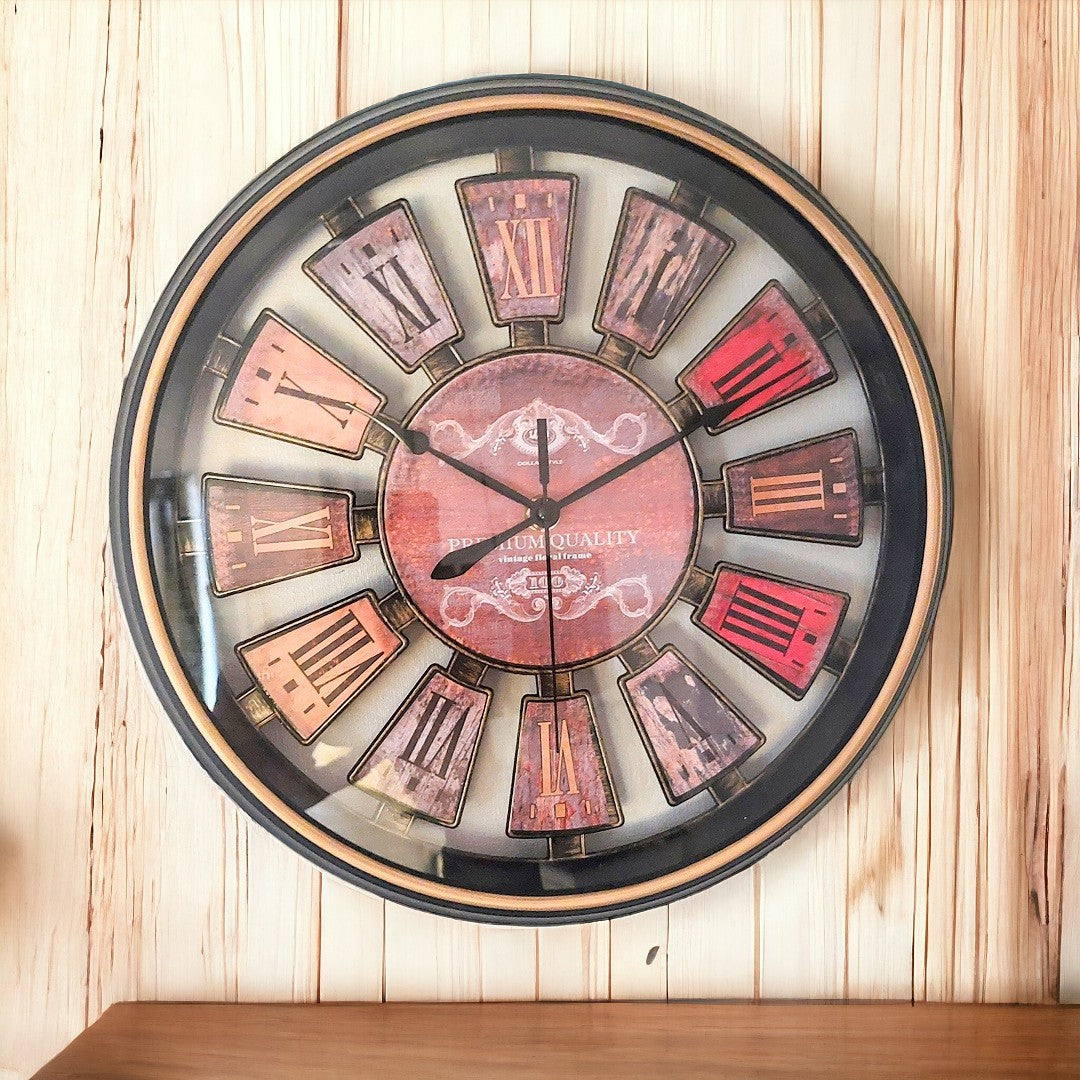 Reloj Mural CALADO MULTICOLOR ROMANO
