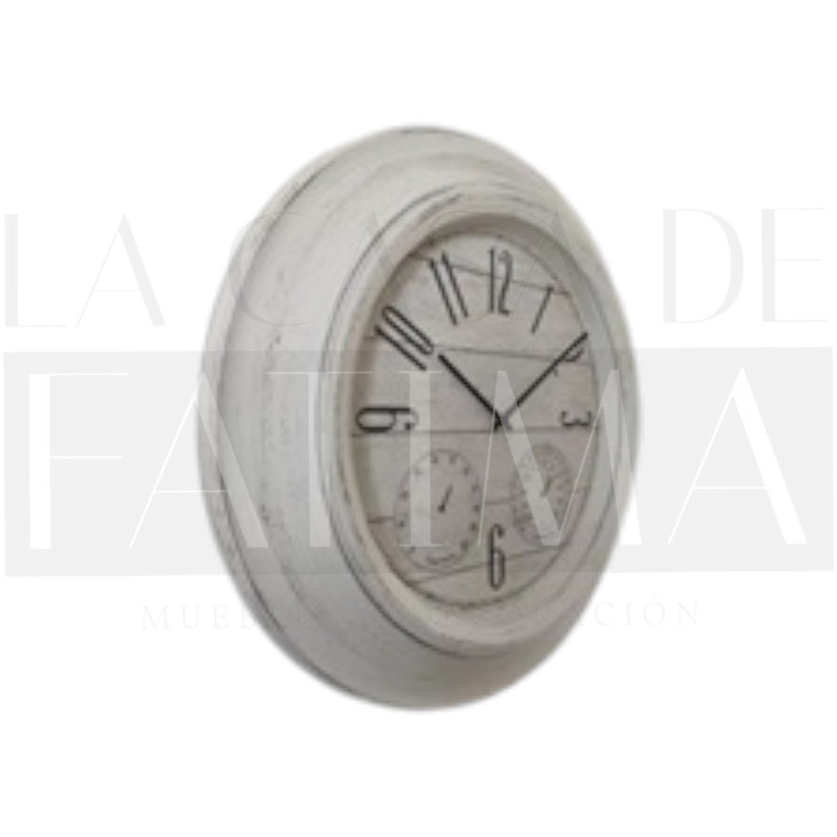 Reloj Mural Blanco Jaspeado 61 cm