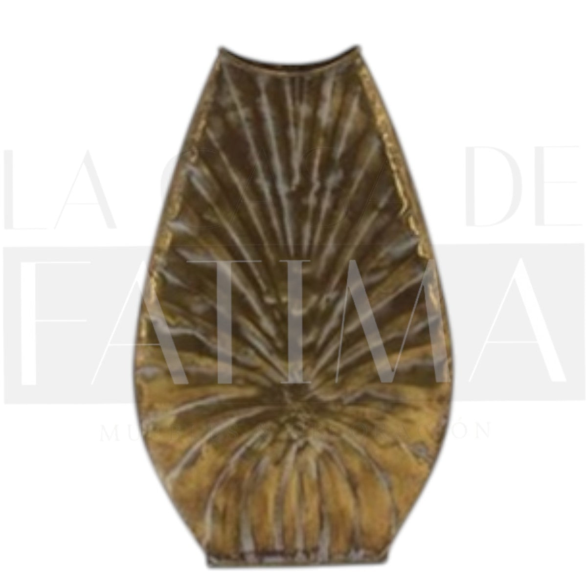 Vasija Metálica Relieve Sol