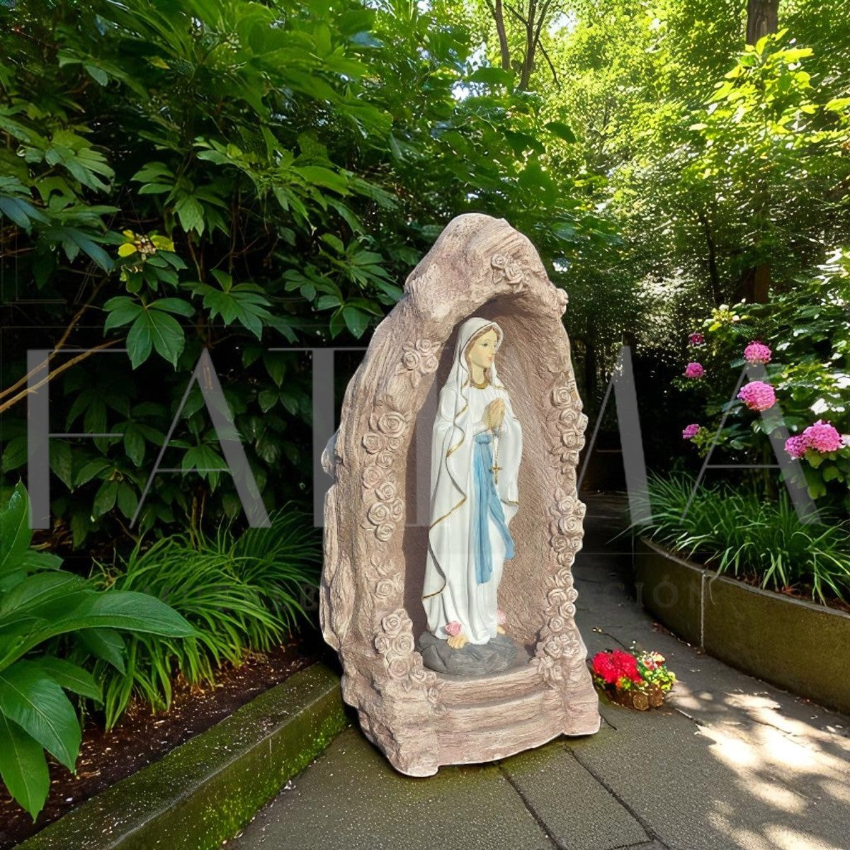 Gruta Virgen de Lourdes 90 cms.